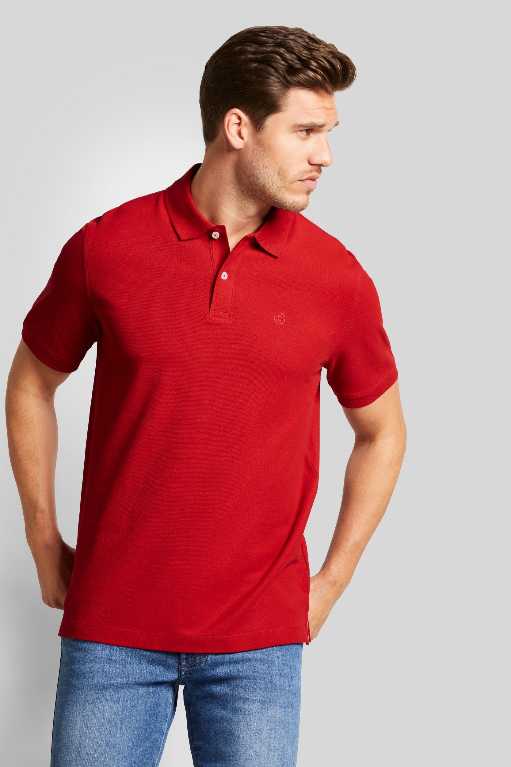 Bugatti Poloshirt met aansluitende pasvorm heren t-shirts maat M rood