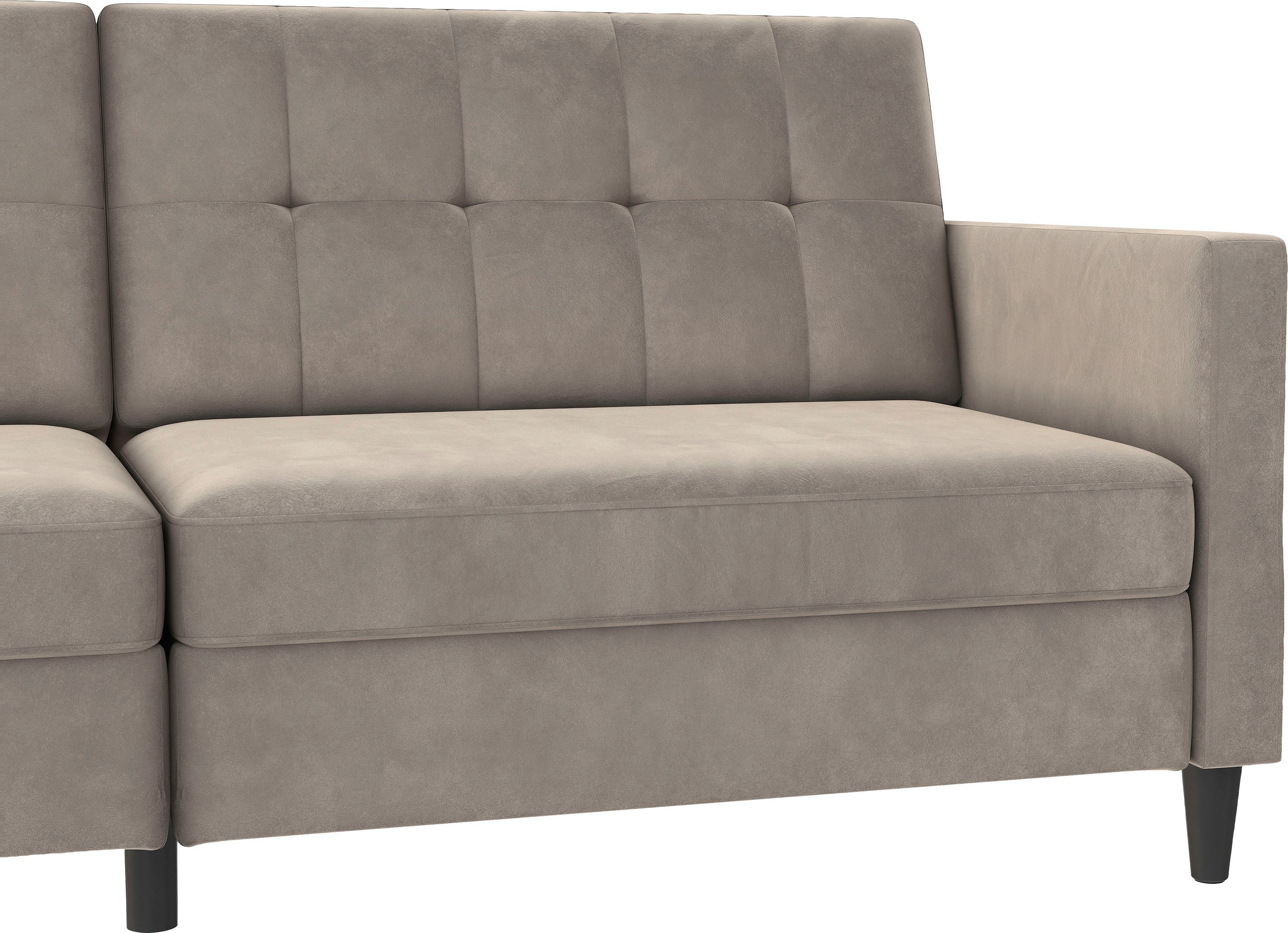 Dorel Home 3-zitsbank Hartford II Slaapfunctie, rugleuning 2-delig, 3-voudig verstelbaar, zithoogte 43 cm