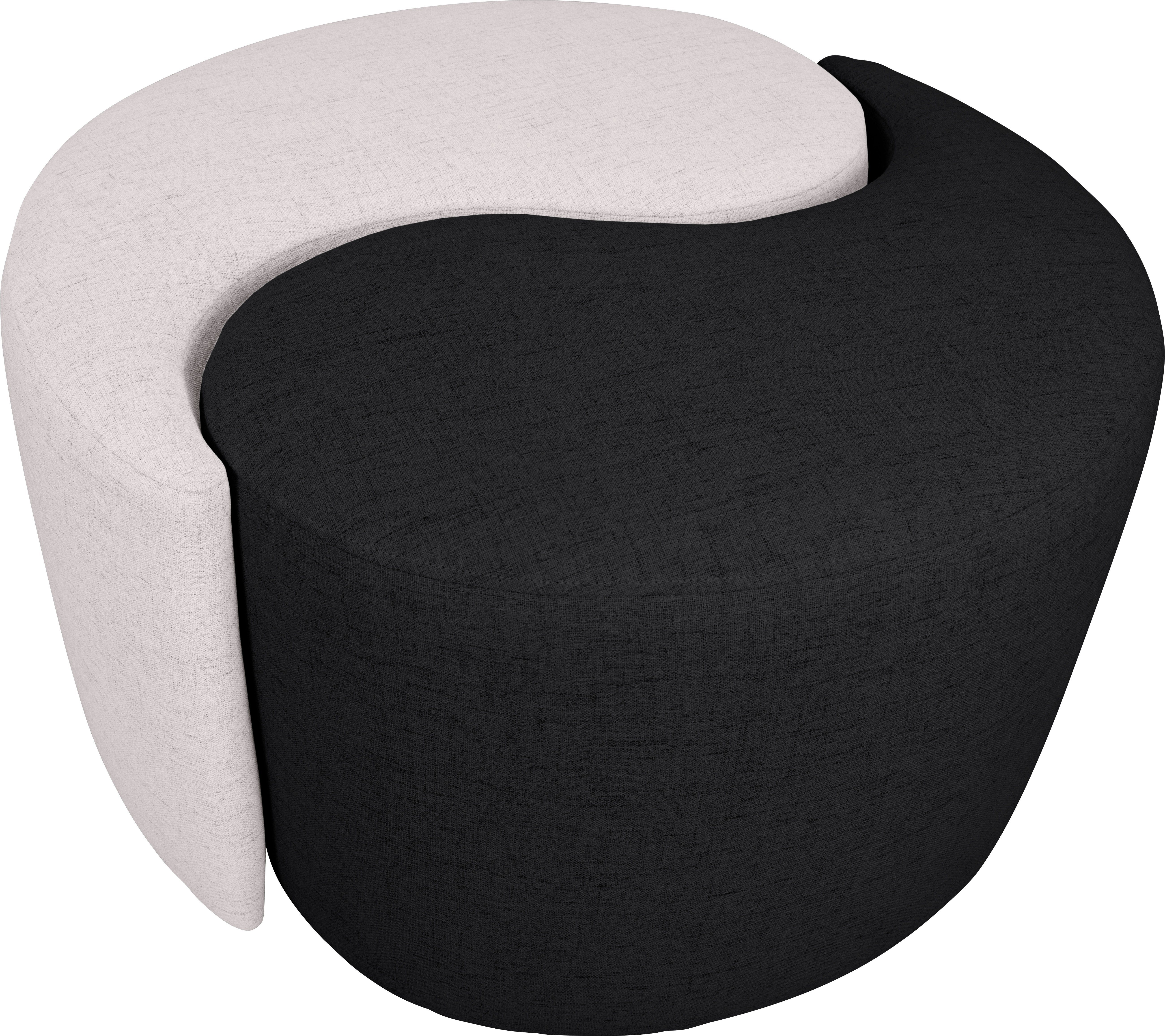 Home affaire Hocker Yin&Yang diameter 82 cm 2-delig, afzonderlijk plaatsbaar of yin-yang-look