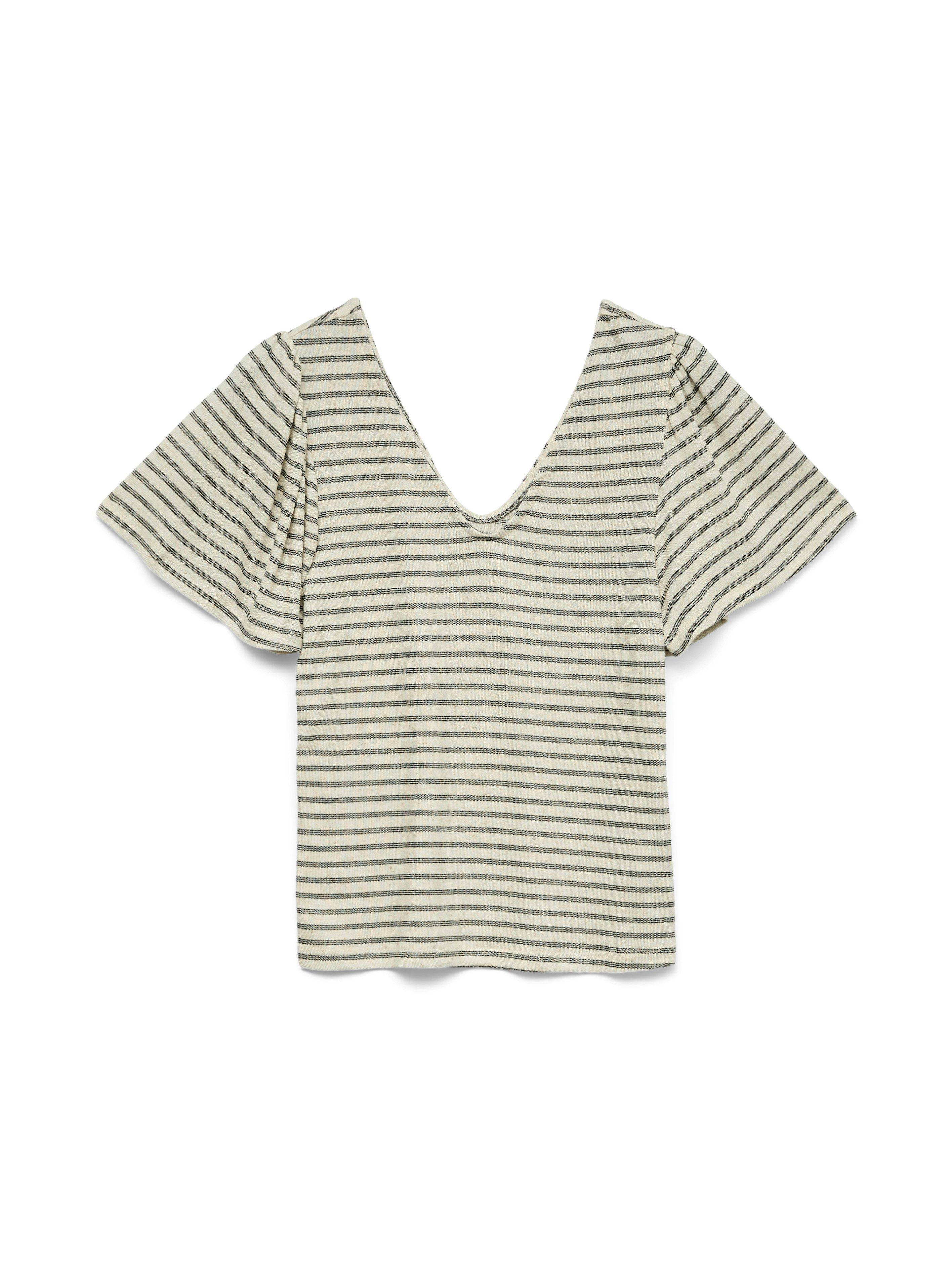 Vero Moda T-shirt VMGINA 2/4 SHORT TOP JRS GA NOOS