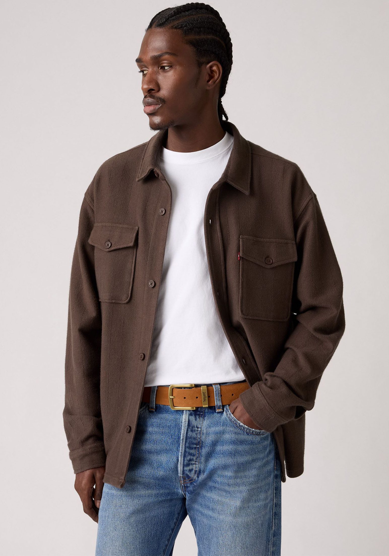 Levi's® Leren riem METAL TWO HORSE KEEPER BELT