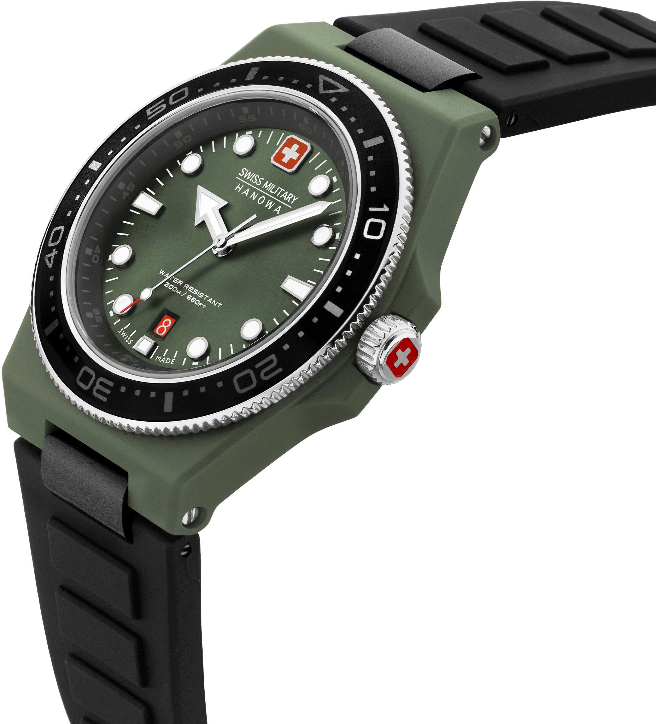 Swiss Military Hanowa Kwartshorloge OCEAN PIONEER, SMWGN0001181 Horloge, herenhorloge, Swiss Made, datum, saffierglas