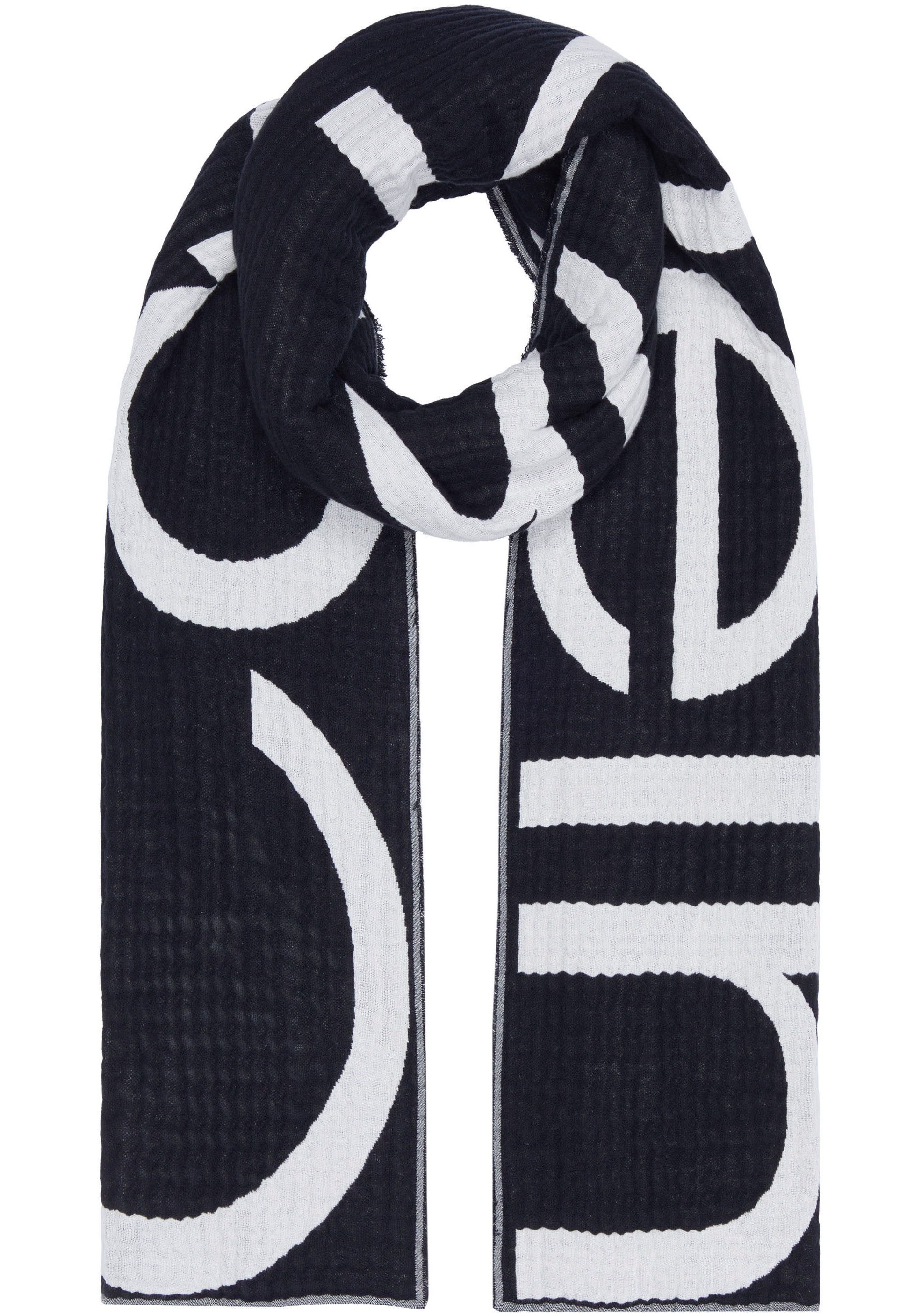 Calvin Klein Sjaal LOGO 2-TONES COTTON GAUGE SJAAL
