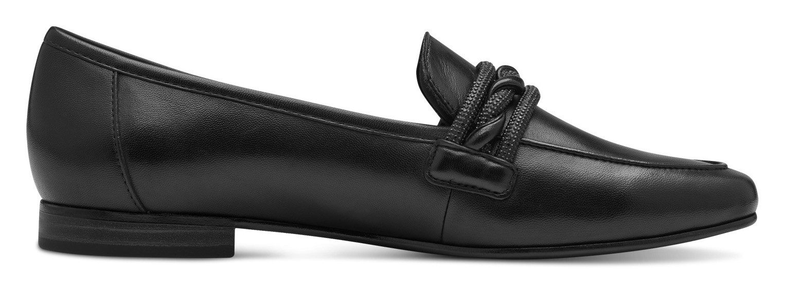 Marco Tozzi Instappers , blokhak, loafer, business schoen, instapschoen met sierband