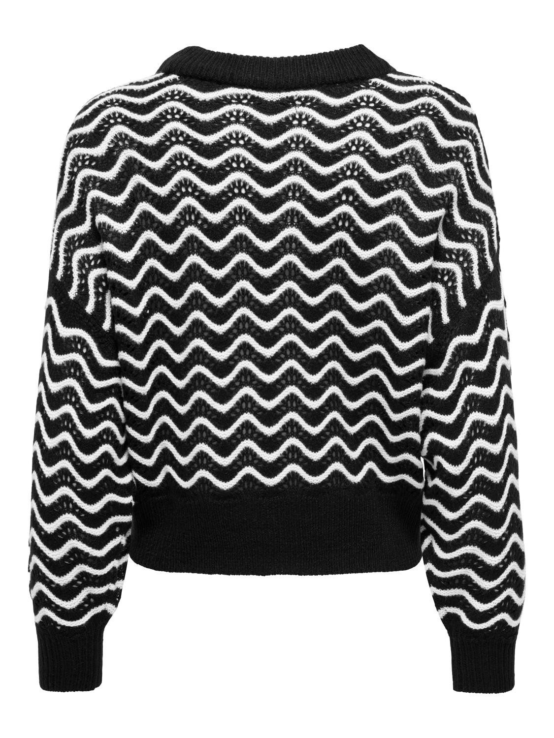 JDY Trui met ronde hals JDYRITA L/S SHORT STRUC PULL KNT NOOS