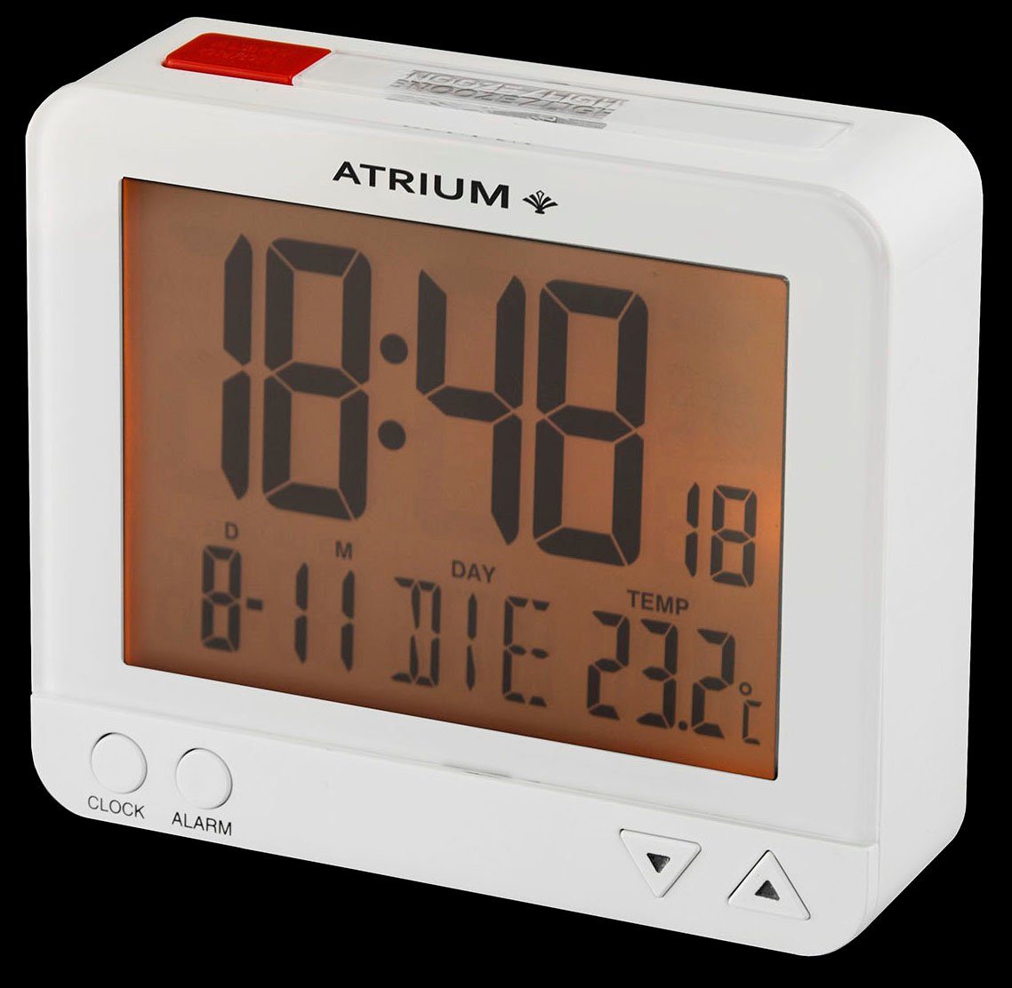 Atrium Radiografische wekker A760-0 Digitale wekker, quartz wekker, binnentemperatuur, slaapkamer