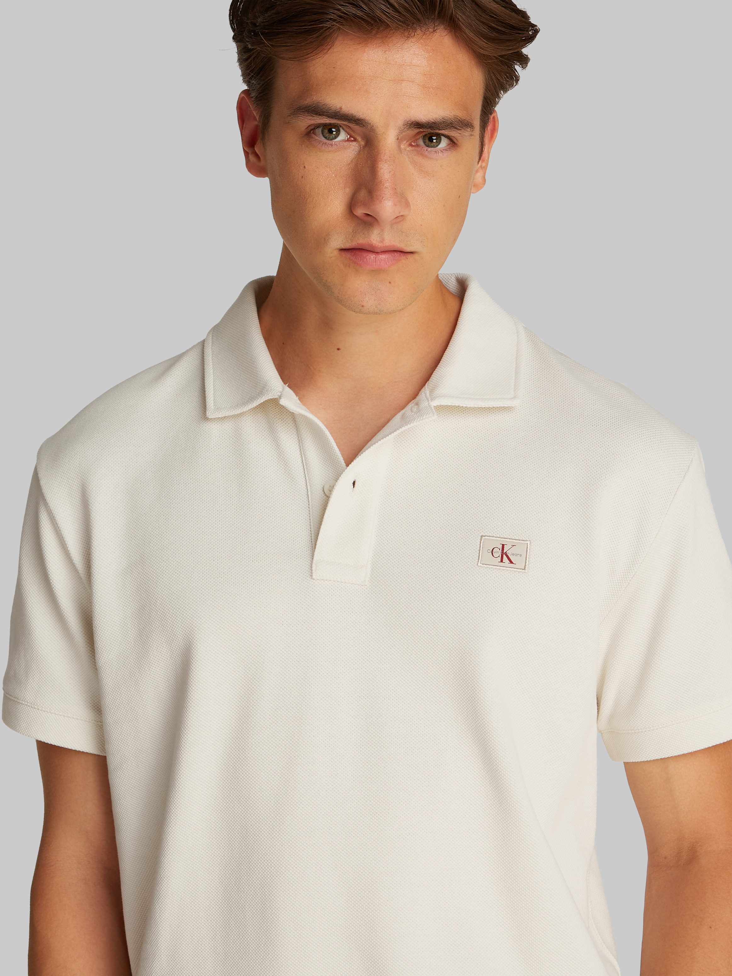 Calvin Klein Poloshirt WOVEN LABEL POLO