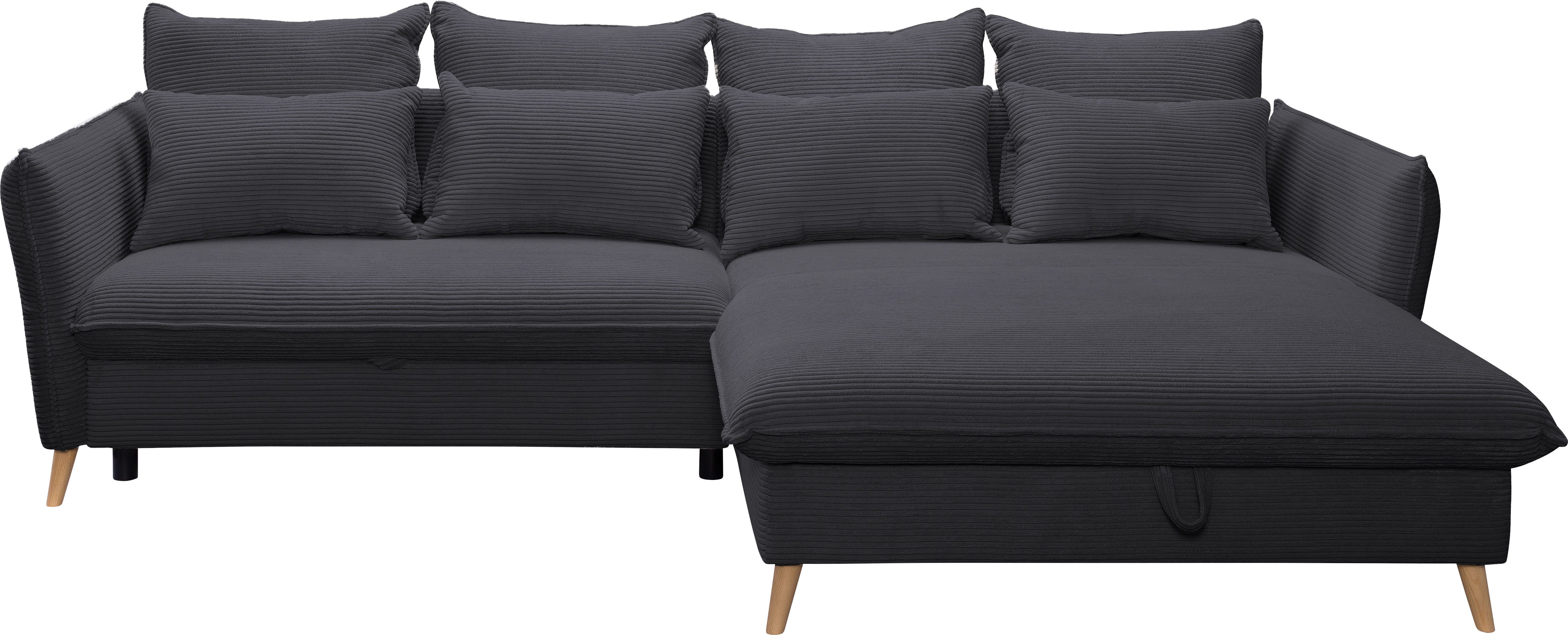 exxpo - sofa fashion Hoekbank WALPY, elegant en modern, hoog zitcomfort, smalle armleuningen