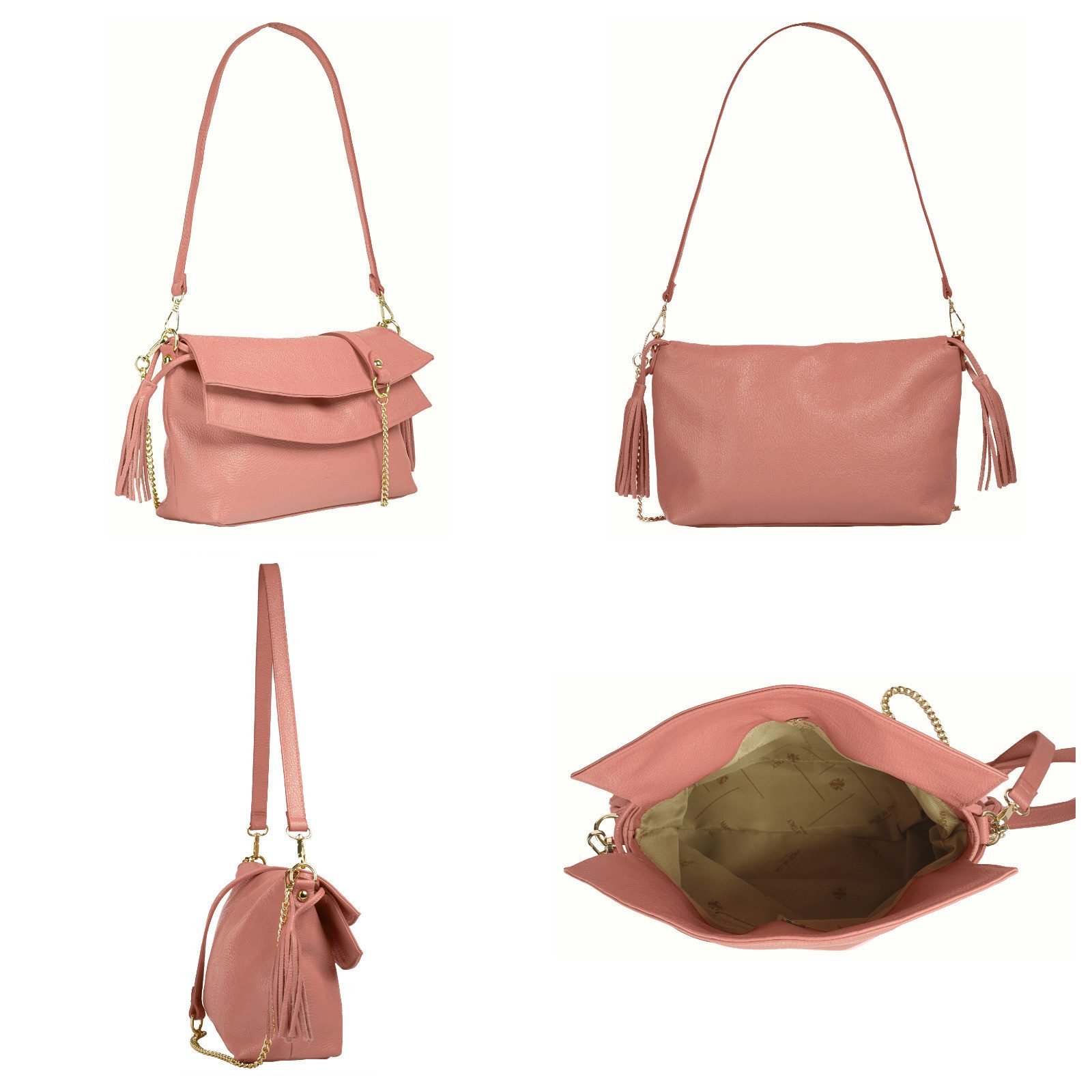 Samantha Look Schoudertas echt leer, made in italy