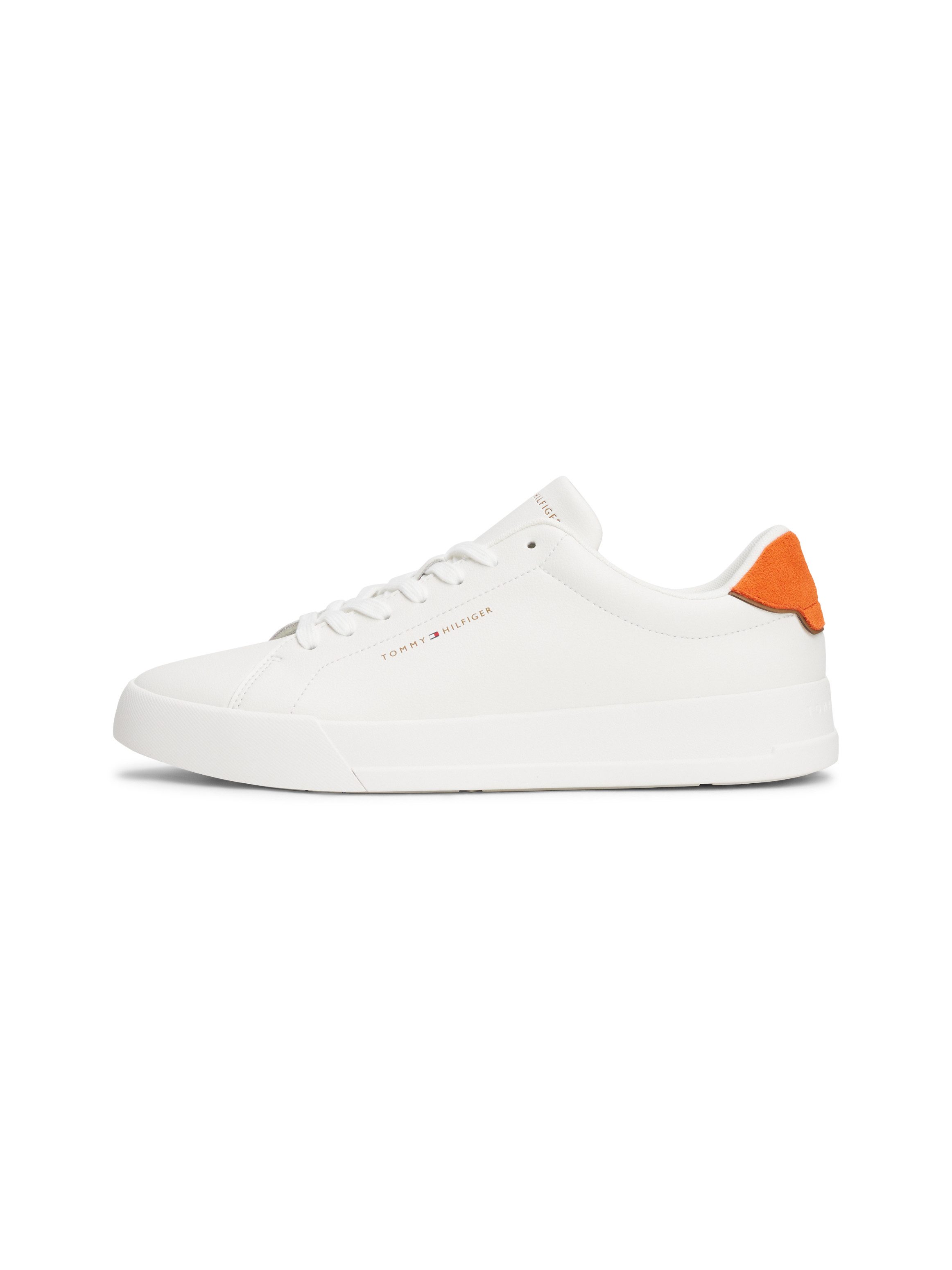 Tommy Hilfiger Sneakers TH COURT LTH DETAIL ESS , vrijetijdsschoen, lage schoen, veterschoen met zijlijk logo-opdruk