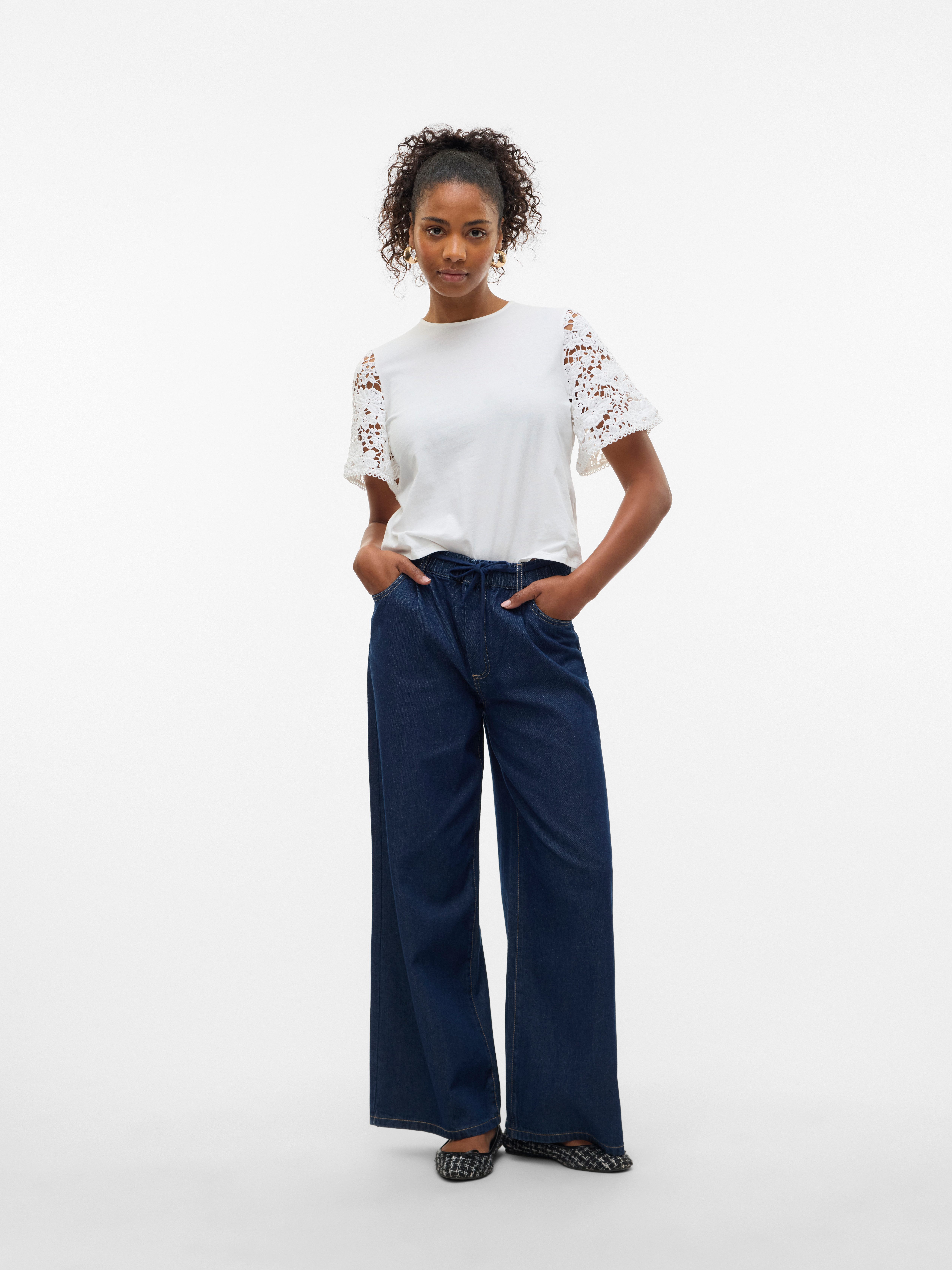 Vero Moda Shirt met korte mouwen VMPANNA 2/4 TOP JRS
