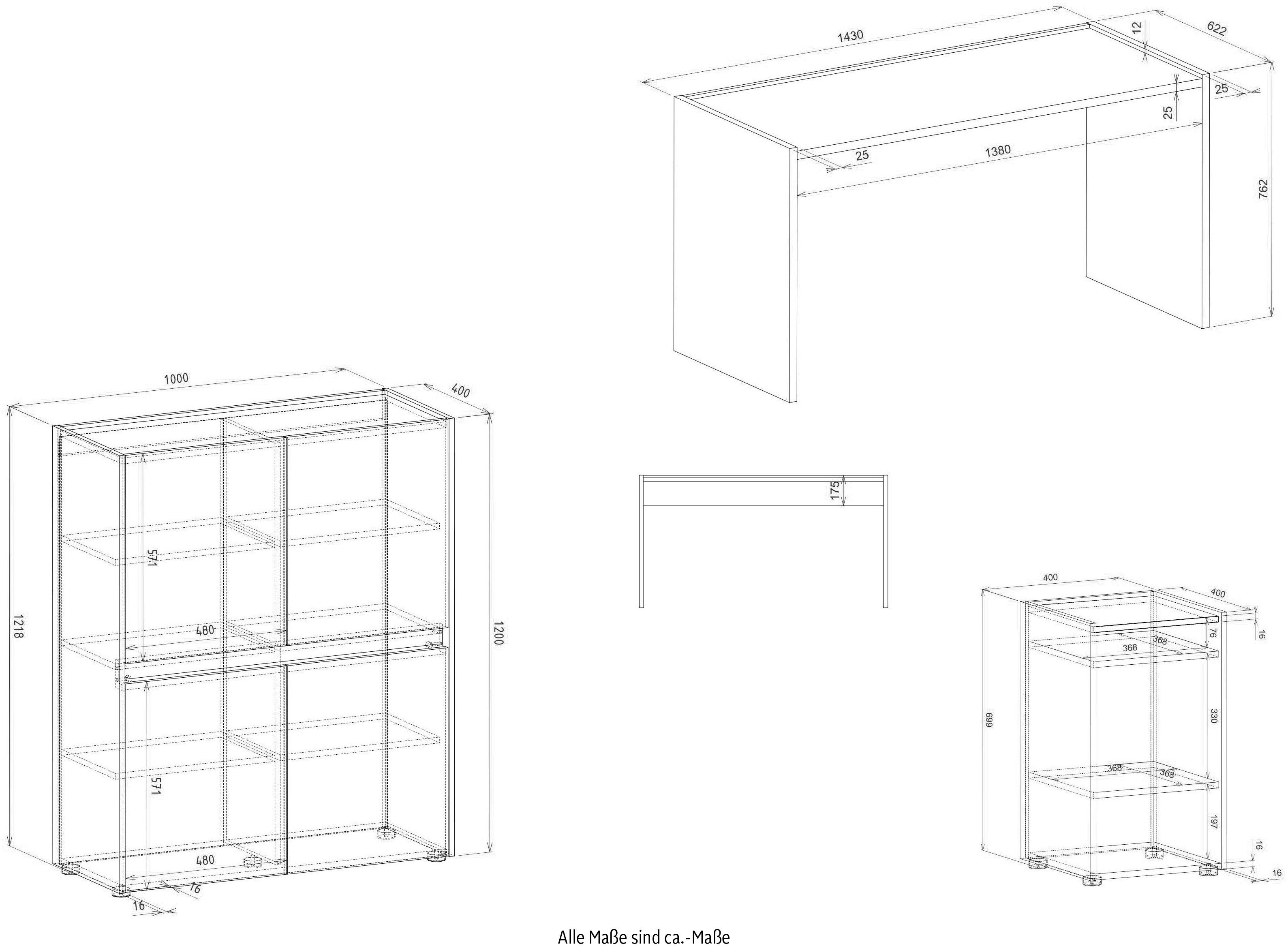 INOSIGN Set kantoormeubelen City/Giron (set, 3-delig)