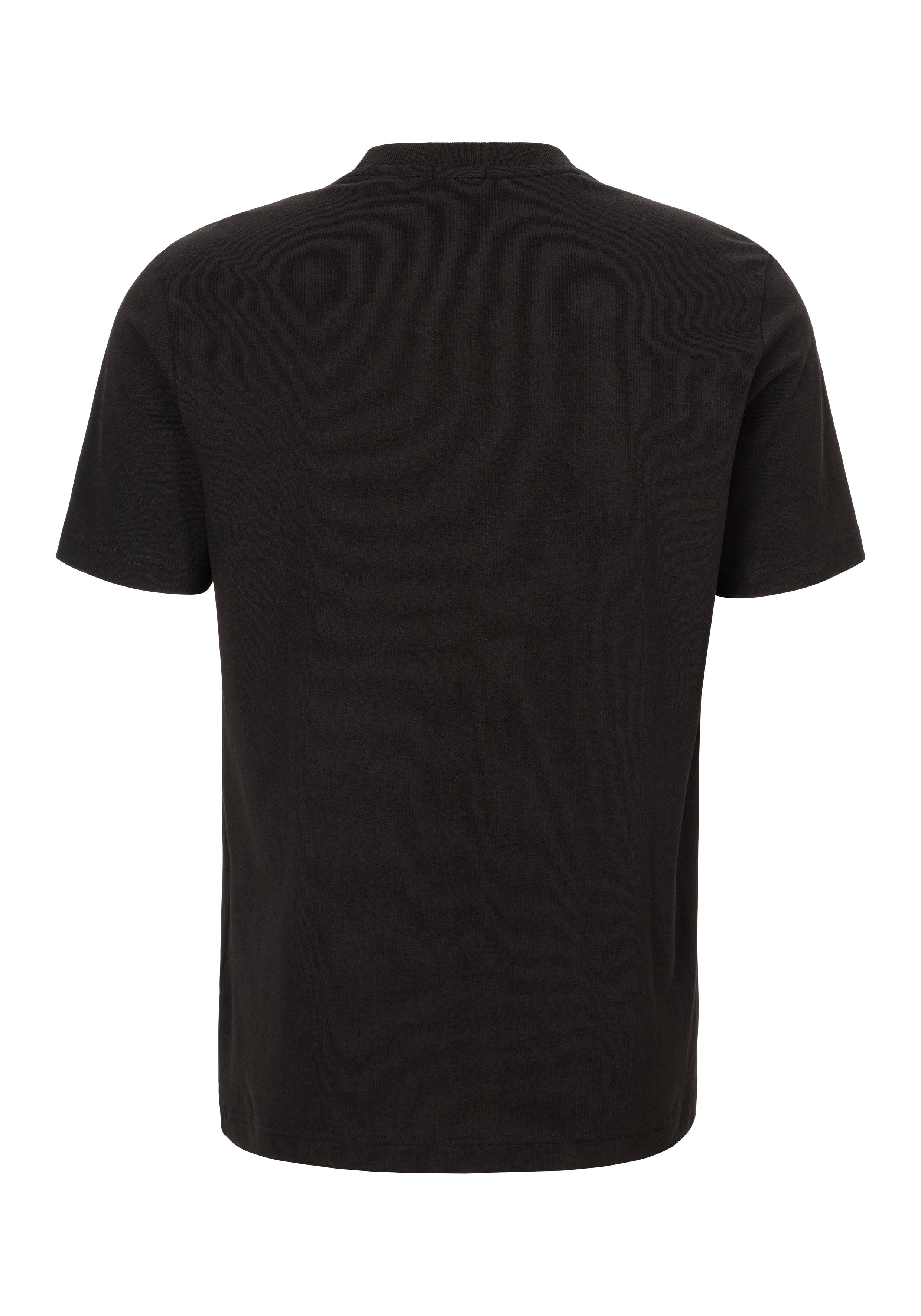 BOSS GREEN Shirt met ronde hals Thee met gegomd contrast-logo