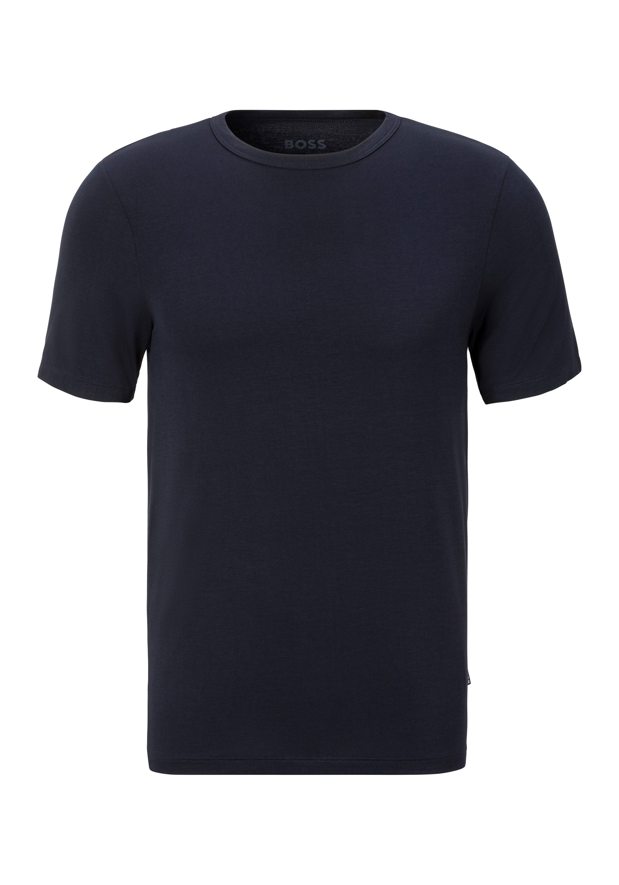 BOSS T-shirt TShirt RN 3P Natura effen t-shirt met merklabel (3-delig)