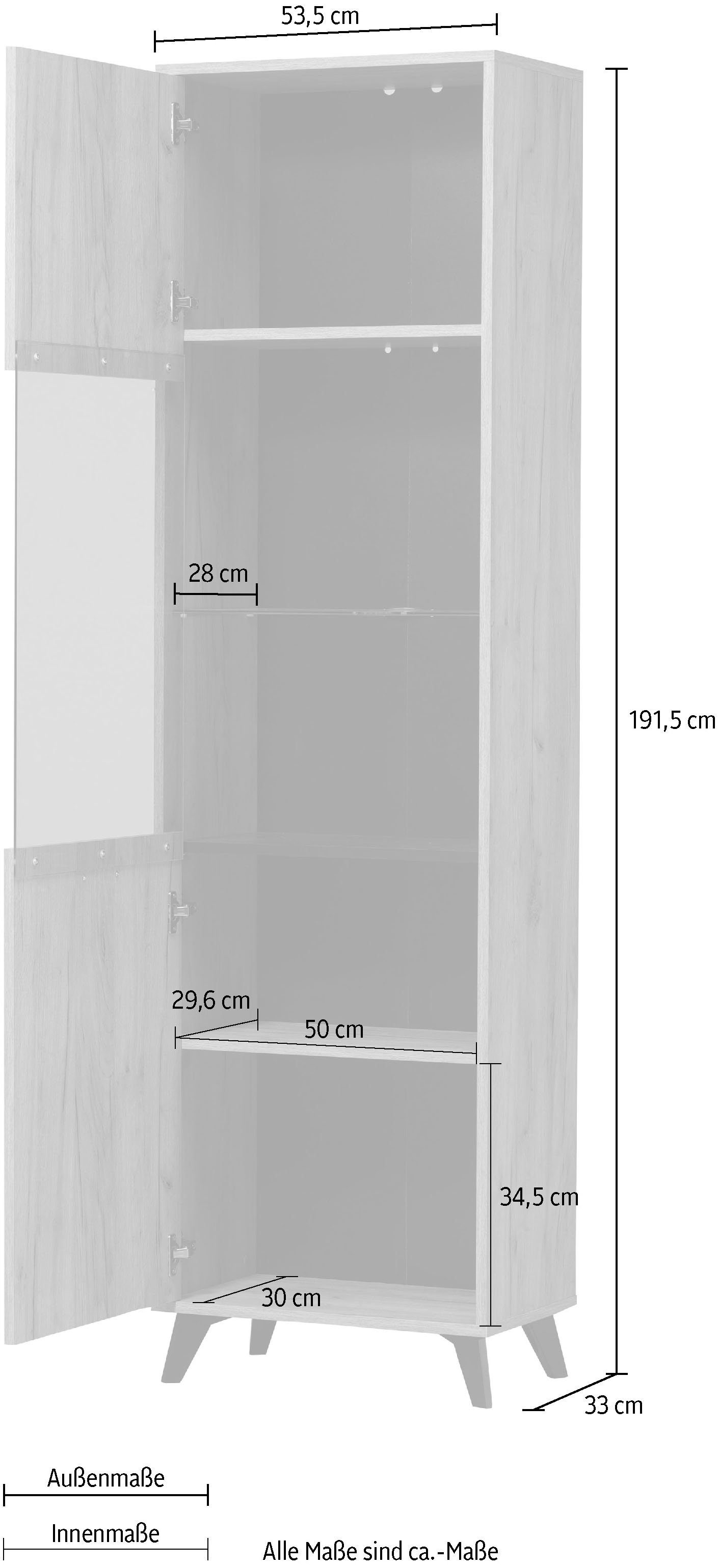INOSIGN Vitrinekast Umbria Hoogte ca. 191 cm