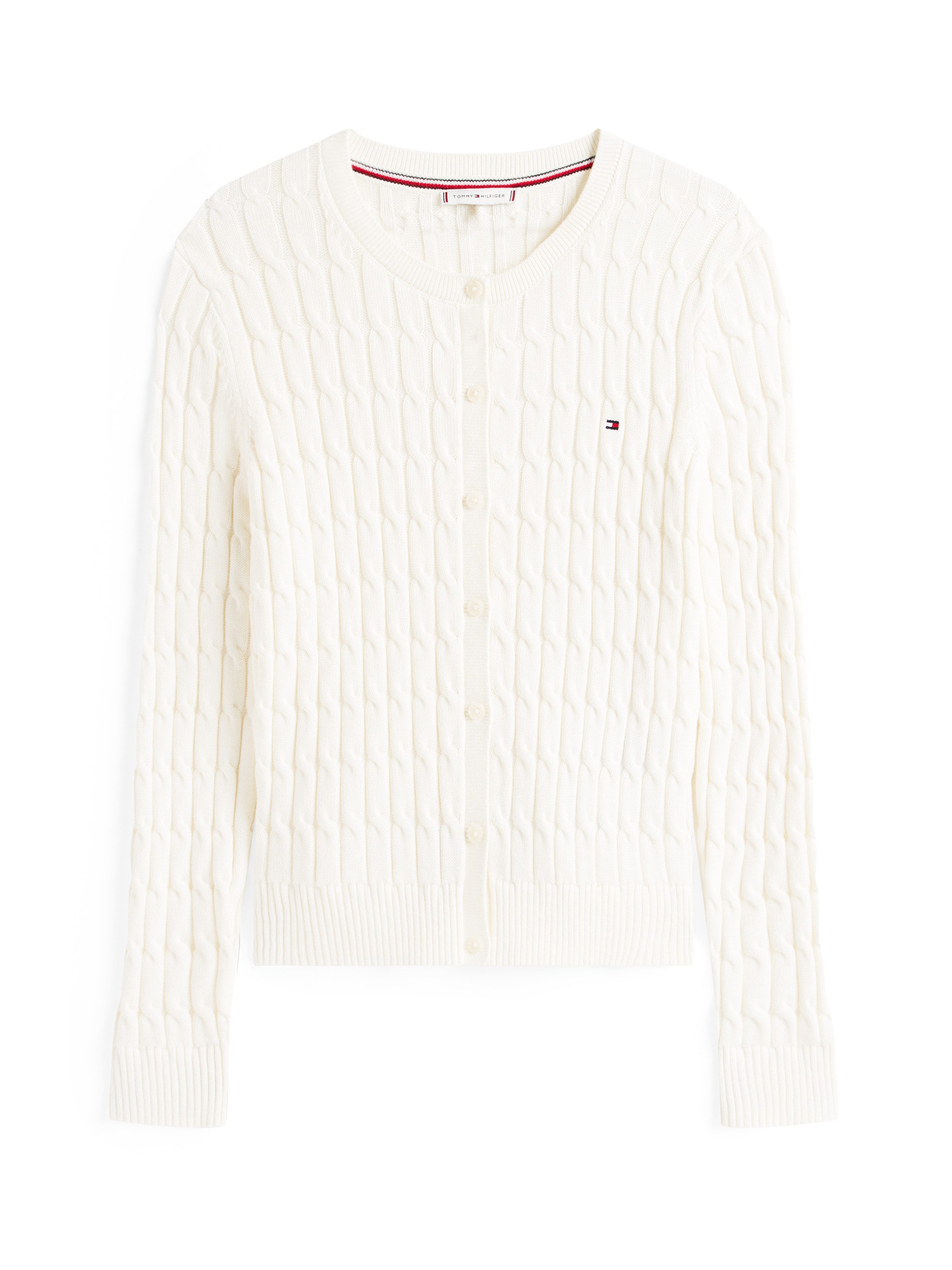 Tommy Hilfiger Vest CO CABLE MID GG C-NK LS CARDI