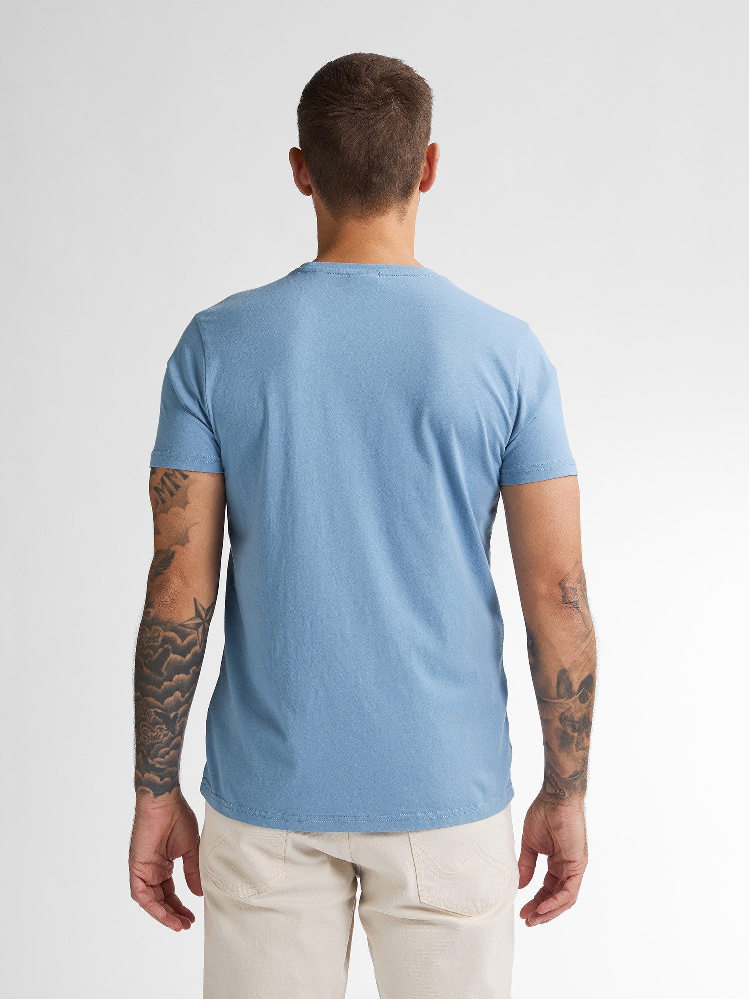 Petrol Industries Shirt met ronde hals met geborduurd logo