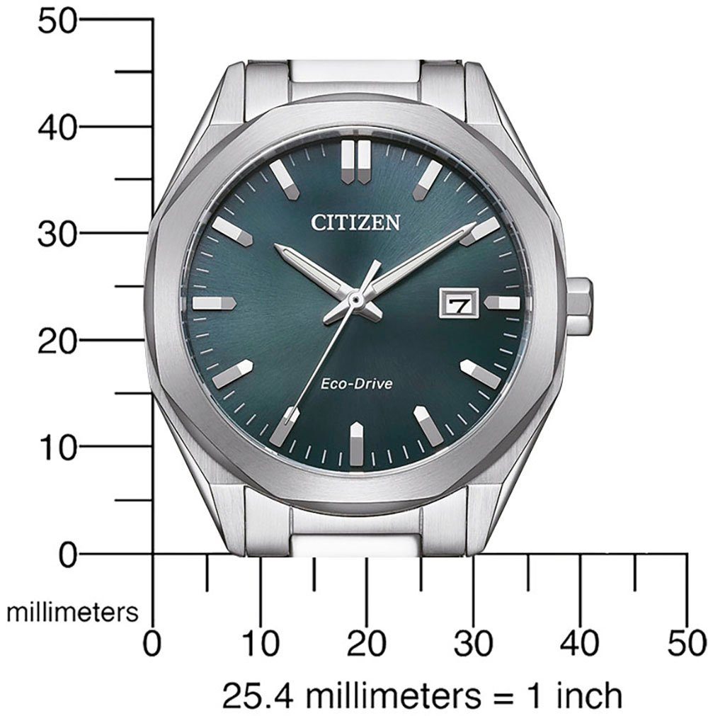 Citizen Solarhorloge BM7620-83A Horloge, herenhorloge, datum, stalen armband