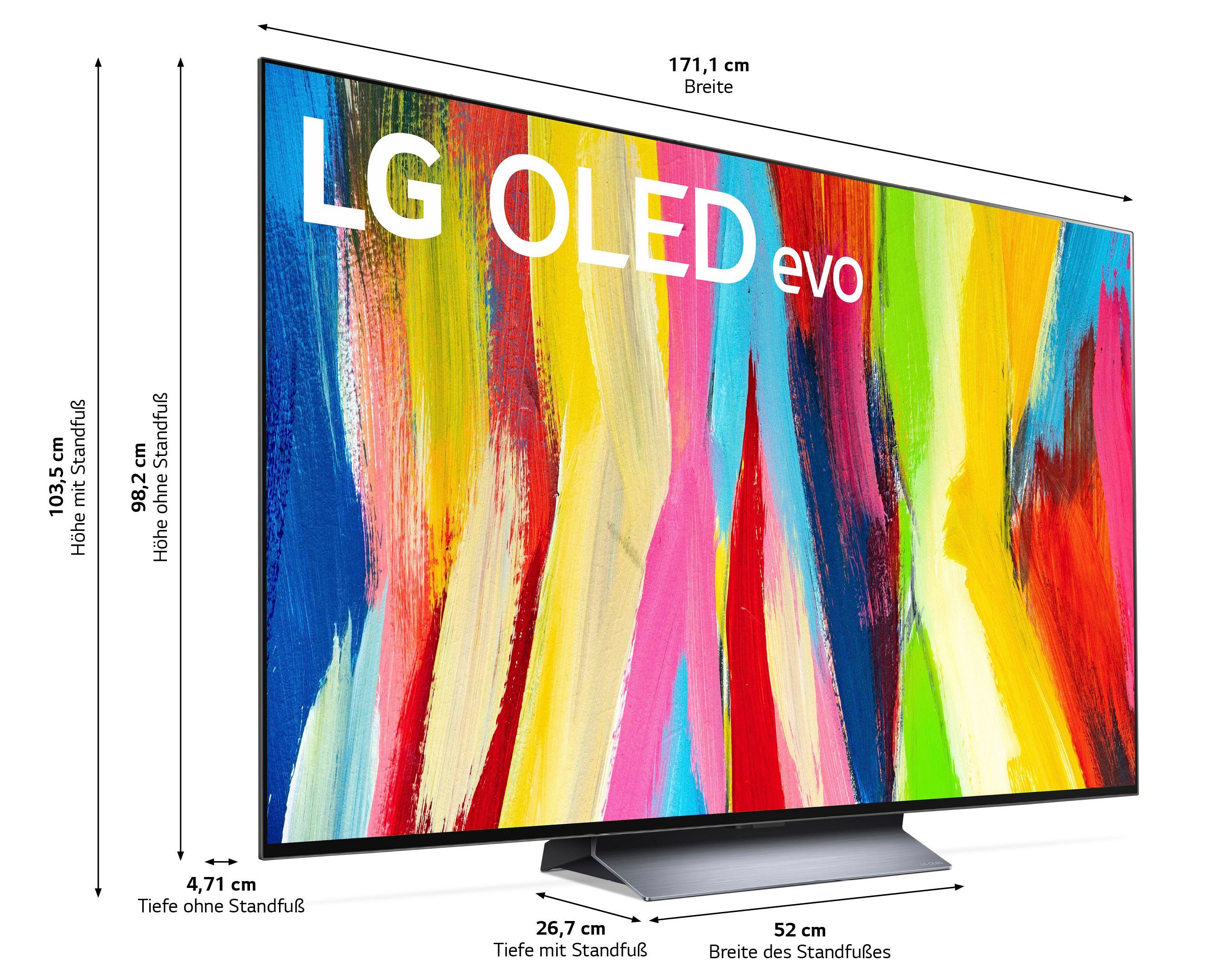 LG OLED-TV OLED77C27LA, 195 cm / 77", 4K Ultra HD, Smart TV, OLED evo, tot 120 Hz, α9 Gen5 4K AI-processor, Twin Triple Tuner