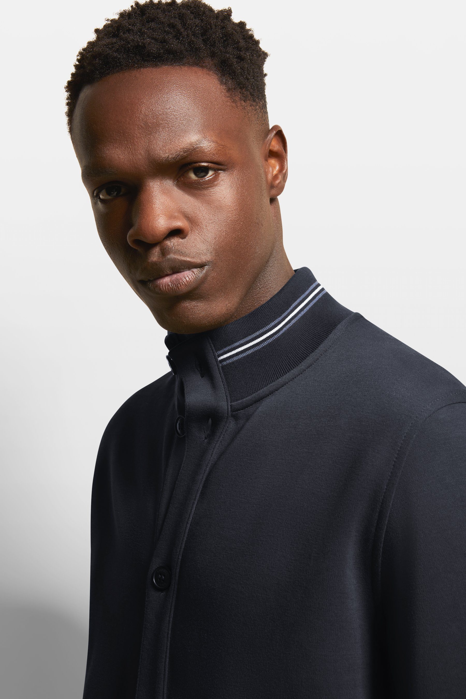 Bugatti Sweatshirt met collegkraag
