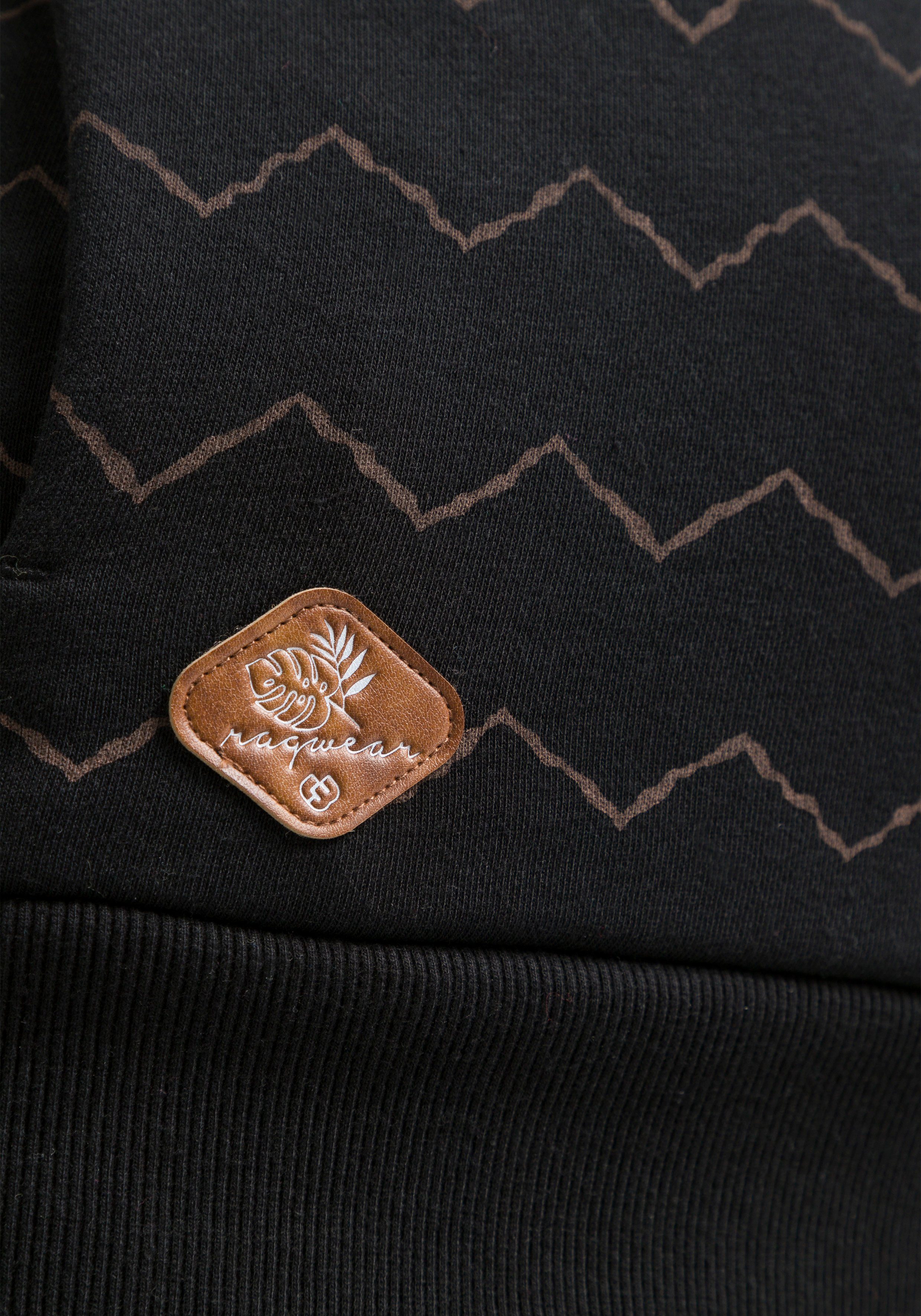 Ragwear Sweater GRIPY BUTTON CHEVRON O Hoodie met hoge sjaalkraag met sierknopen
