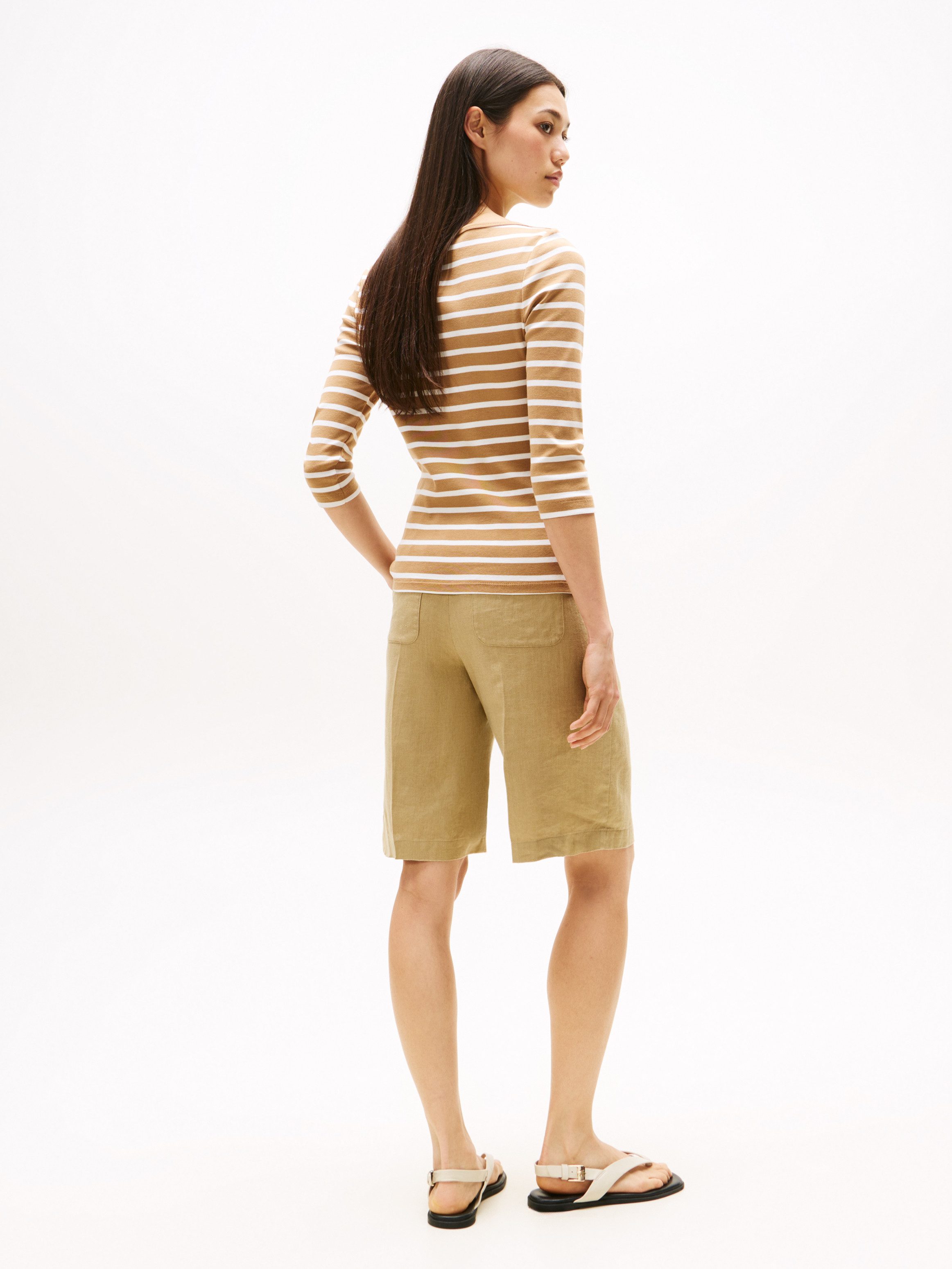 Tommy Hilfiger Shirt met 3/4 mouwen NEW CODY SLIM BOAT-NK 3/4SLV met boothals en strepen