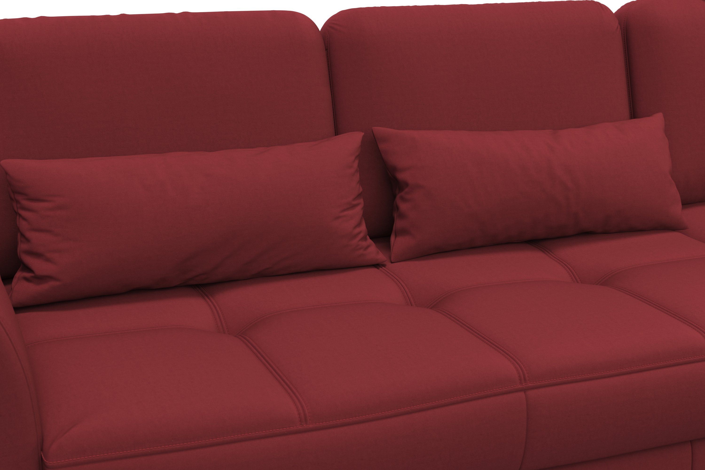 sit&more Hoekbank Bendigo L-vorm inclusief zitdiepteverstelling, bodemvrijheid 15 cm, in 2 pootkleuren