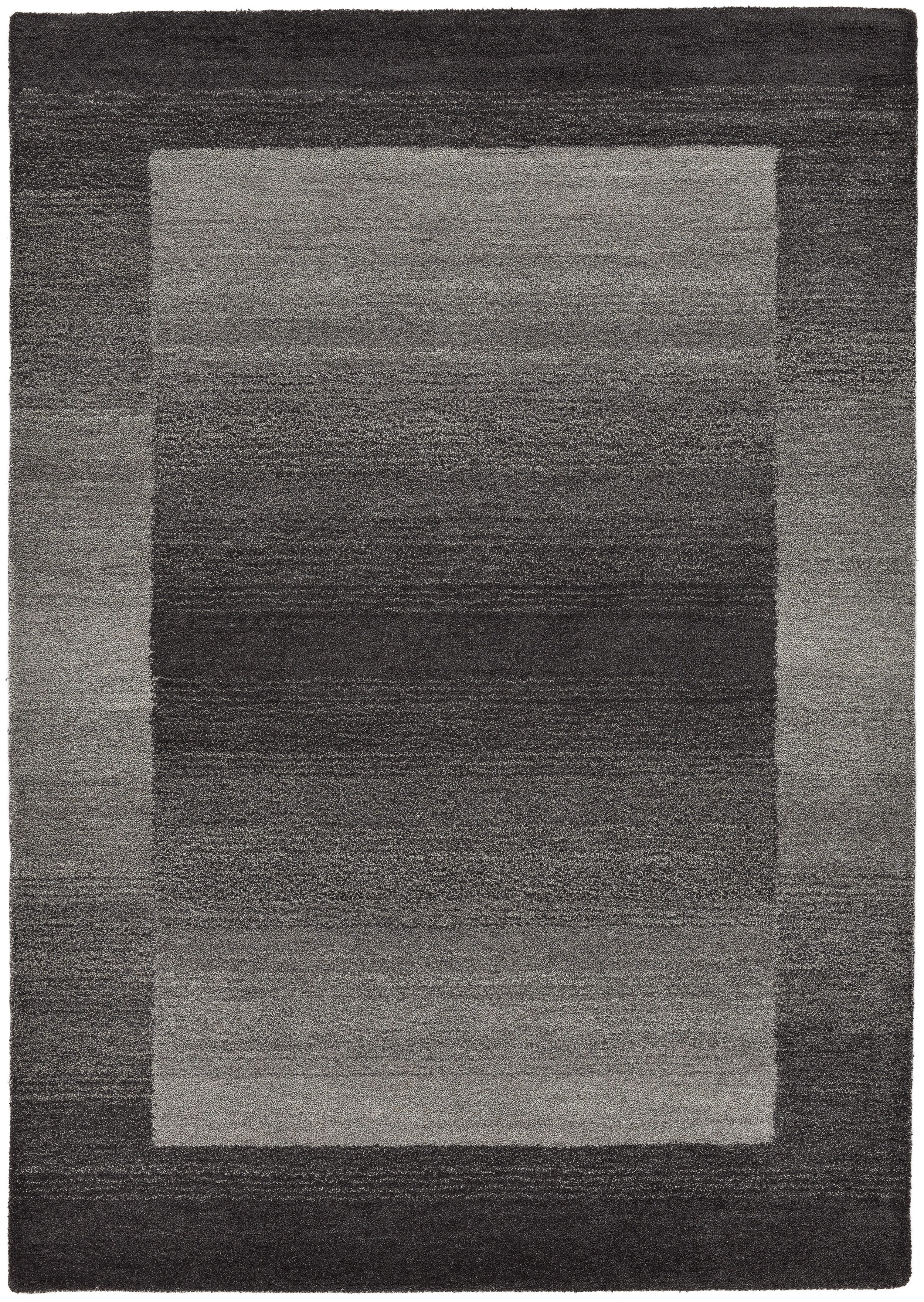 THEKO Wollen kleed Gabbeh super, Handgeweven vloerkleed, randdessin, zuivere wol, met de hand geweven