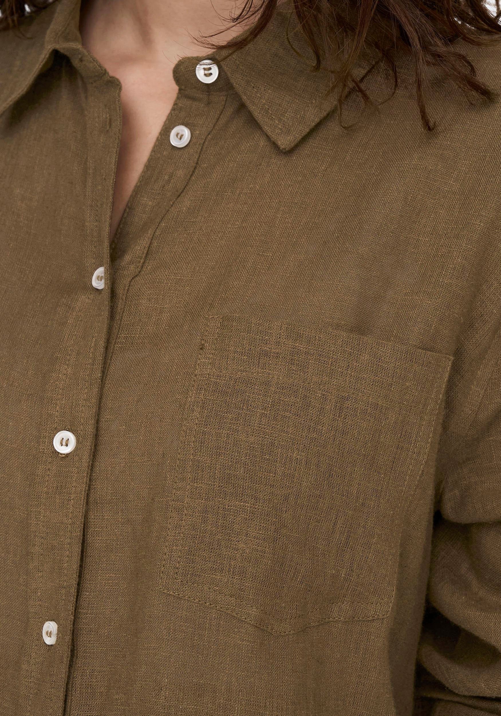 Only Lange blouse ONLTOKYO L/S LINEN BLEND SHIRT