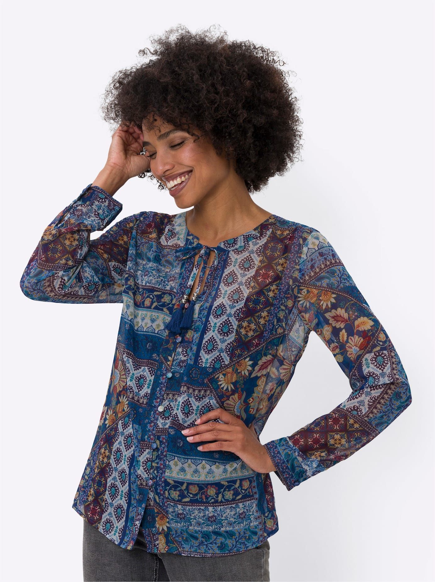 heine Gedessineerde blouse