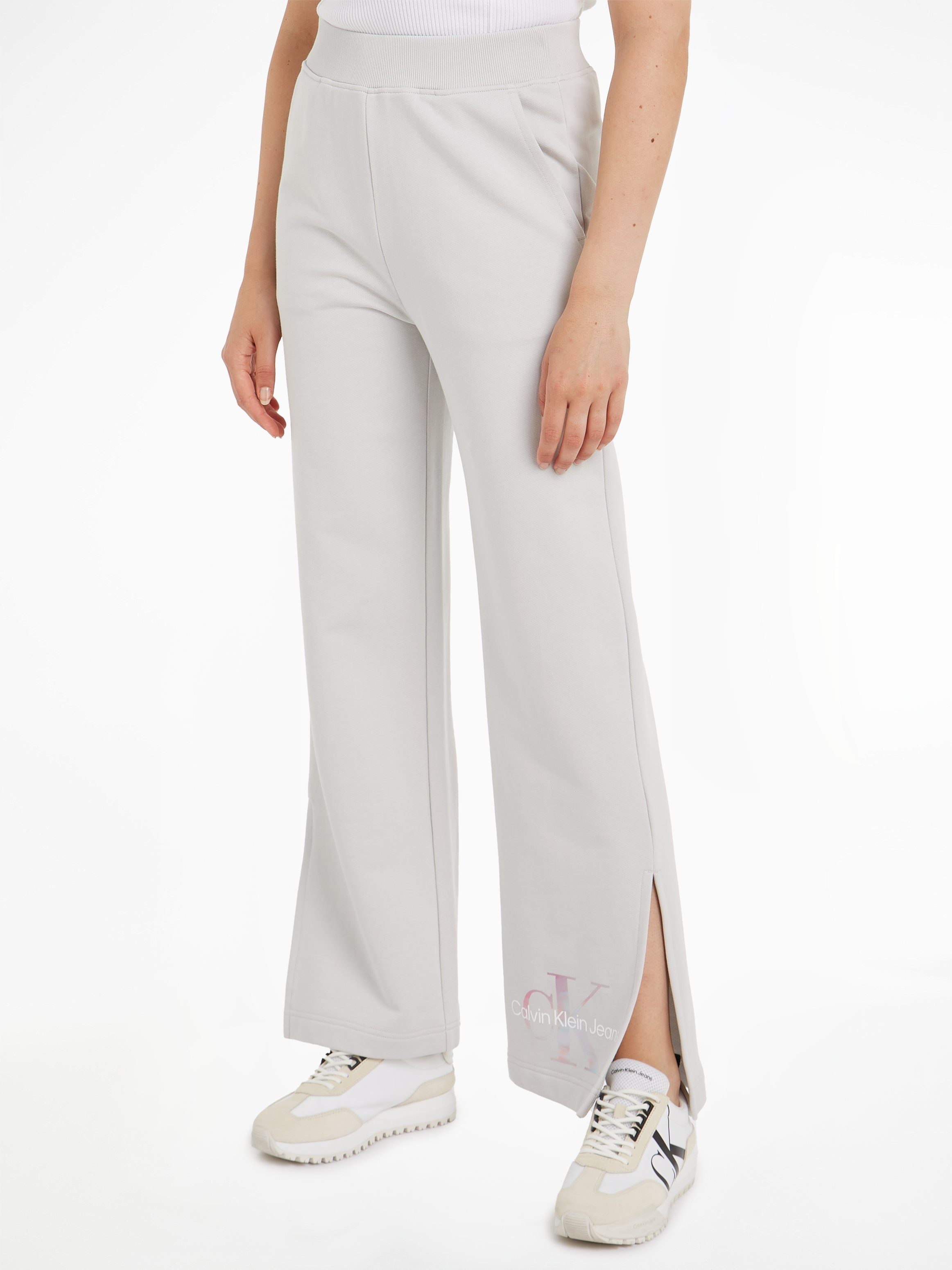 Calvin Klein Jeans Dames Monogram Broek White Dames