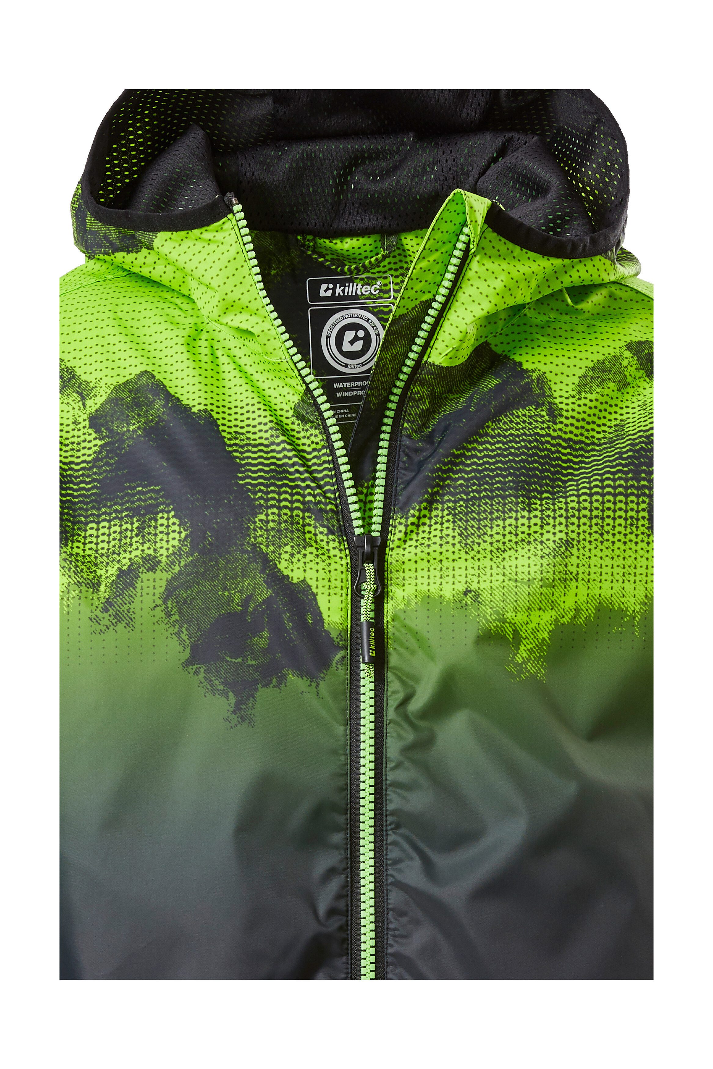 Killtec Outdoorjack Lyse BYS JCKT B Lichte, waterdichte kinderjas, klein opvouwbaar, cool patroon