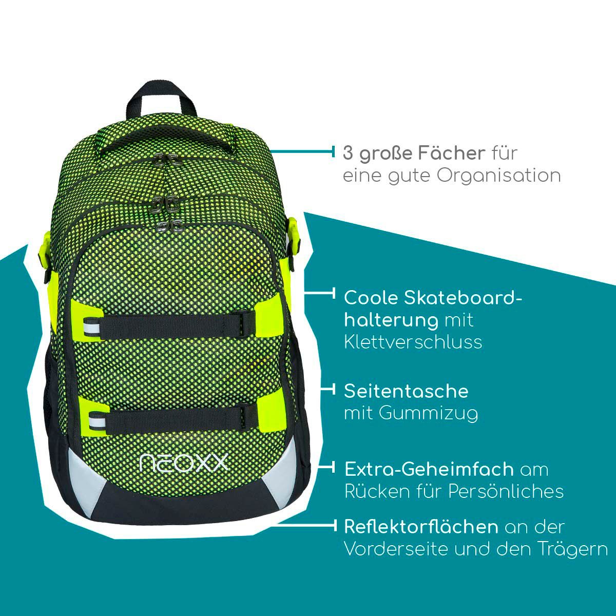 neoxx Schoolrugzak Alles over Neon rugzak & sporttas (set, 2-delig)