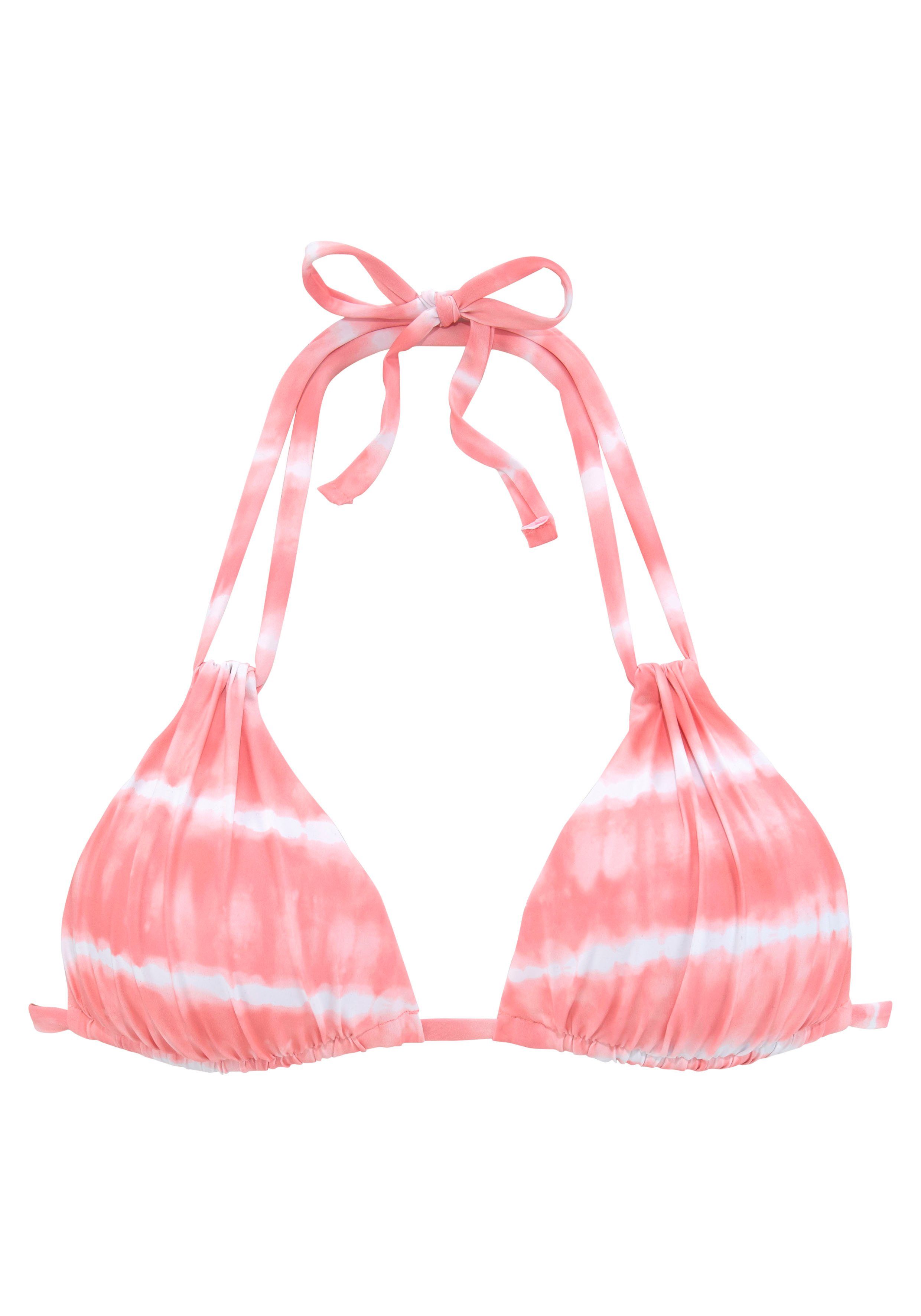 s.Oliver RED LABEL Beachwear Triangel-bikinitop Enja met batikprint