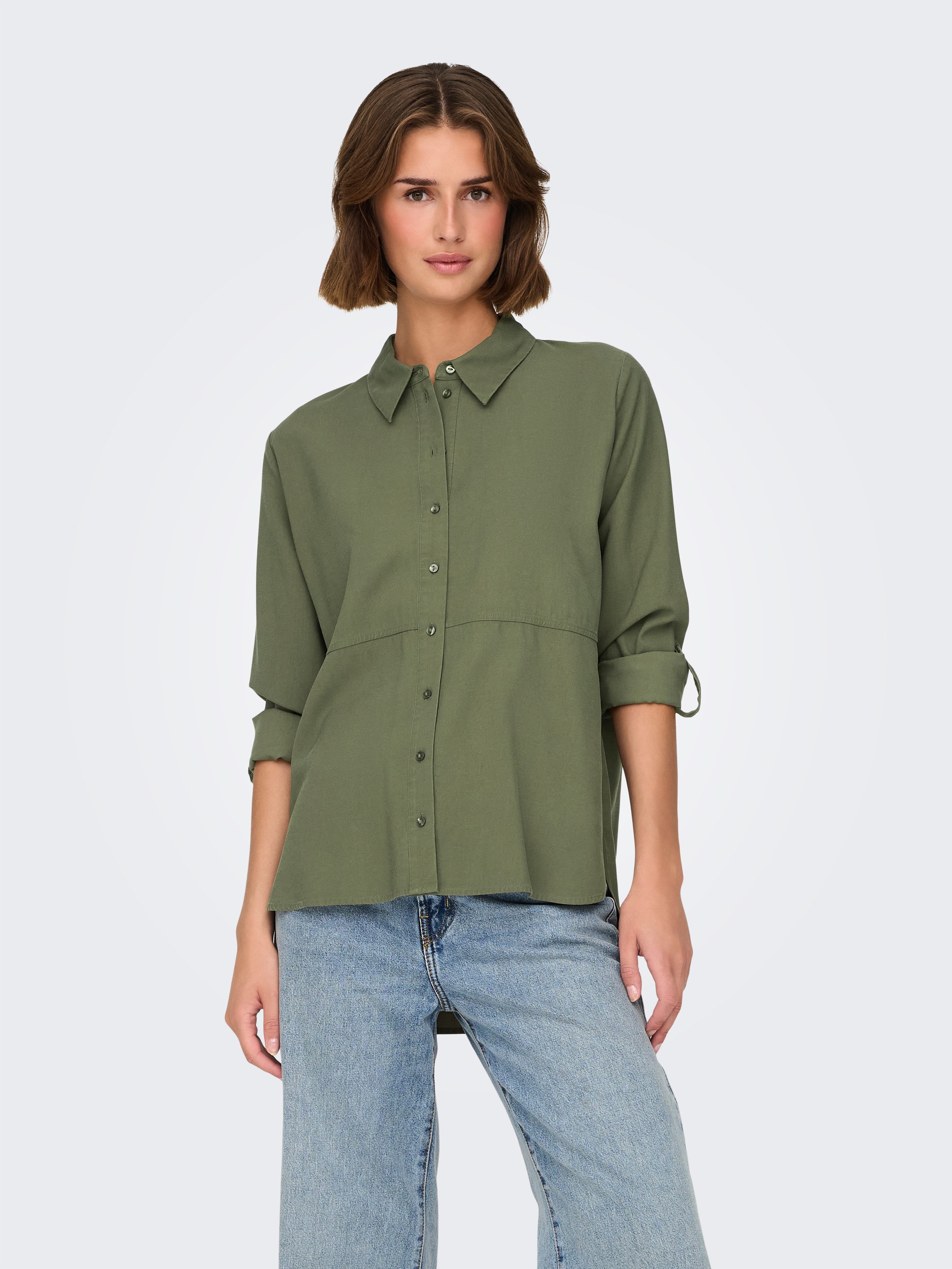 JDY Overhemdblouse OLLI L/S LONG SHIRT WVN NOOS