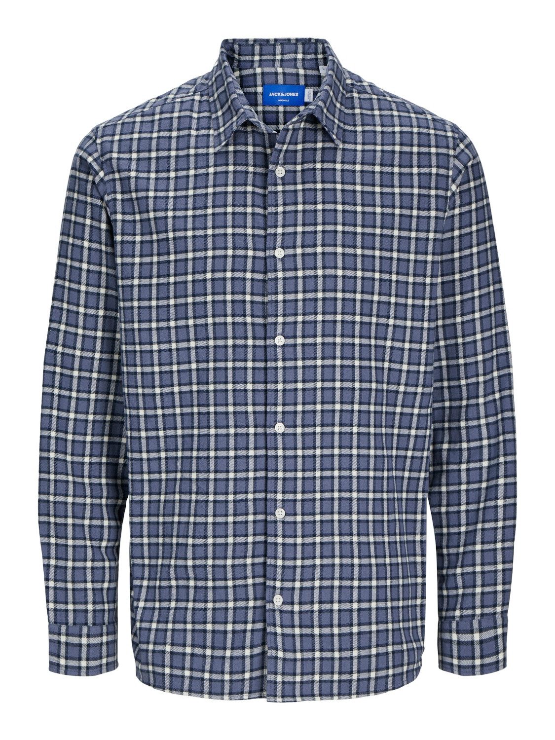 Jack & Jones Overhemd met lange mouwen JORJOSHUA FLANNEL CHECK SHIRT LS heren overhemden maat S blauw
