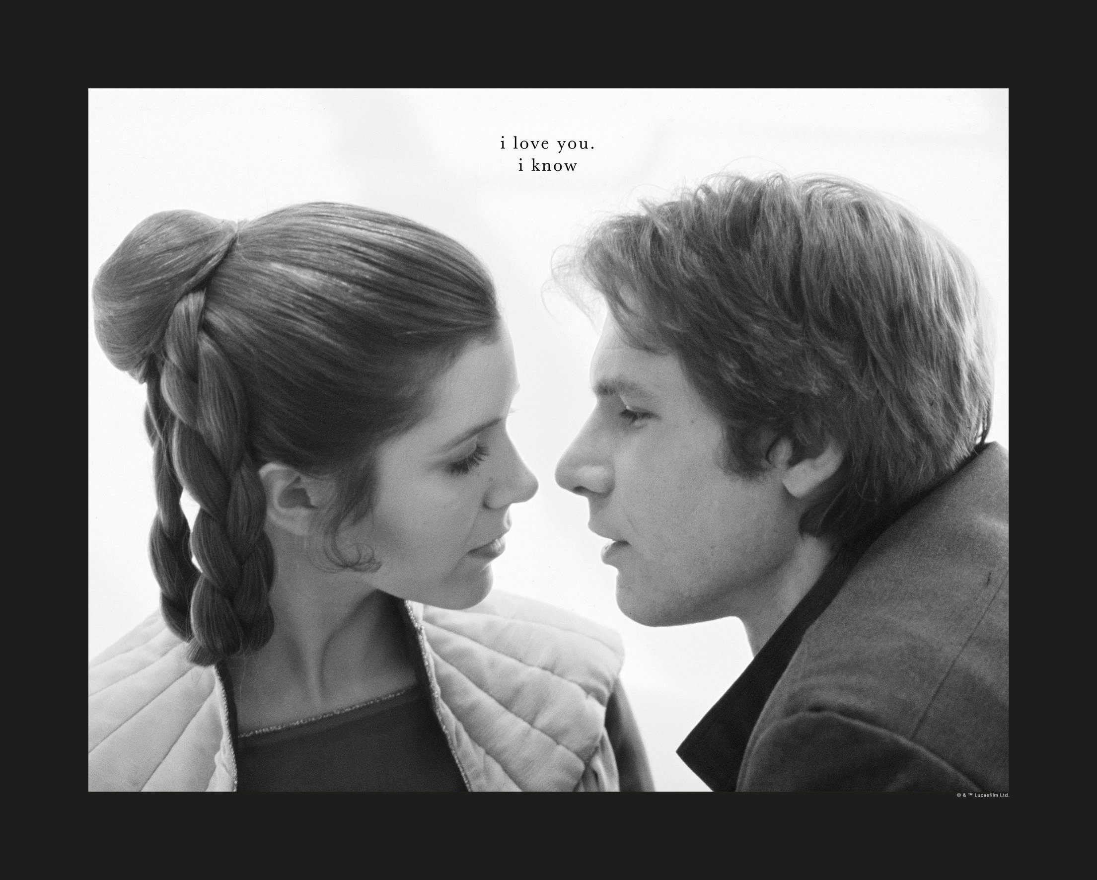 Komar wanddecoratie Star Wars Classic Leia Han Love, zonder lijst