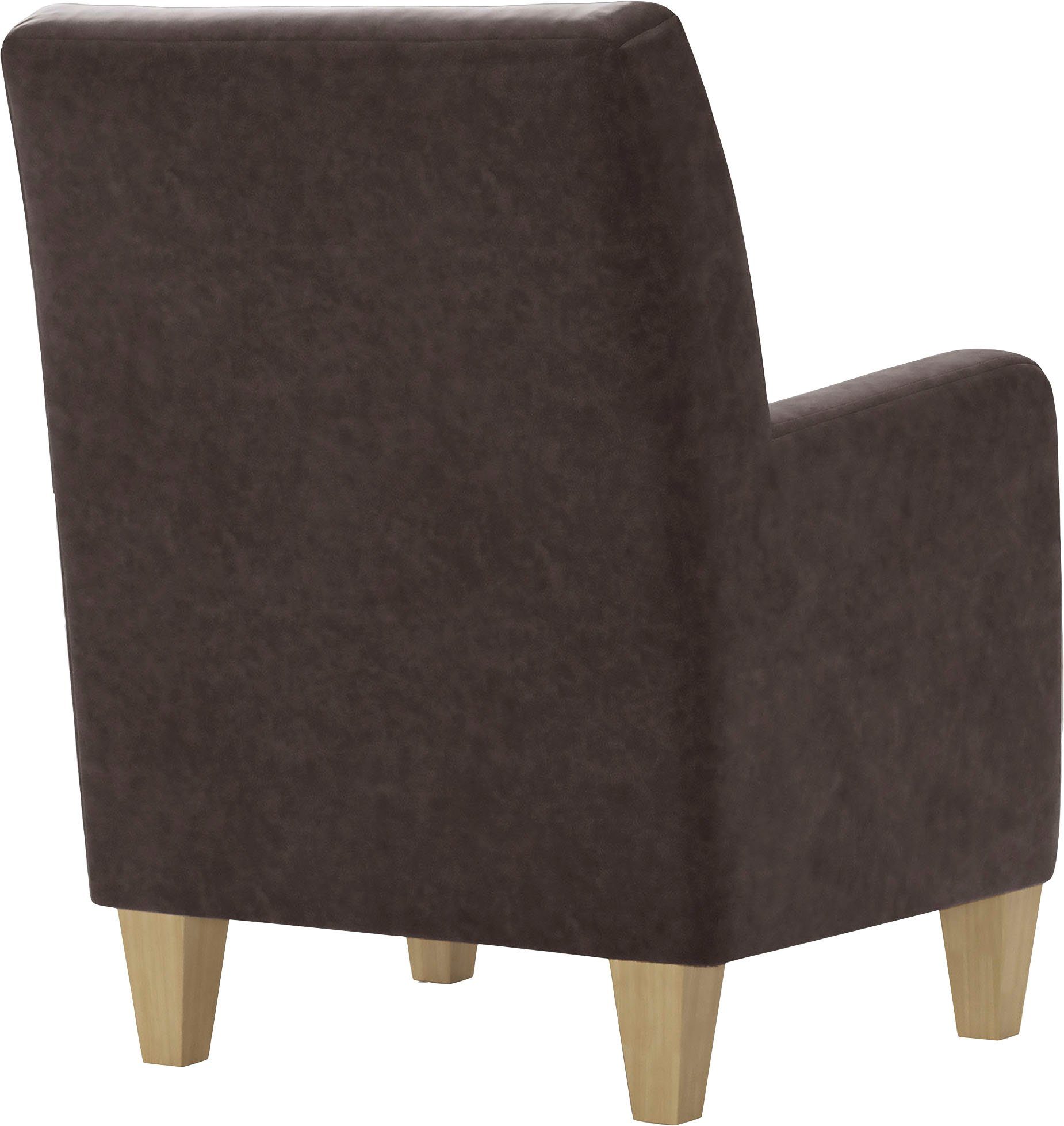 Home affaire Fauteuil Viva met binnenvering, met beukenhouten poten
