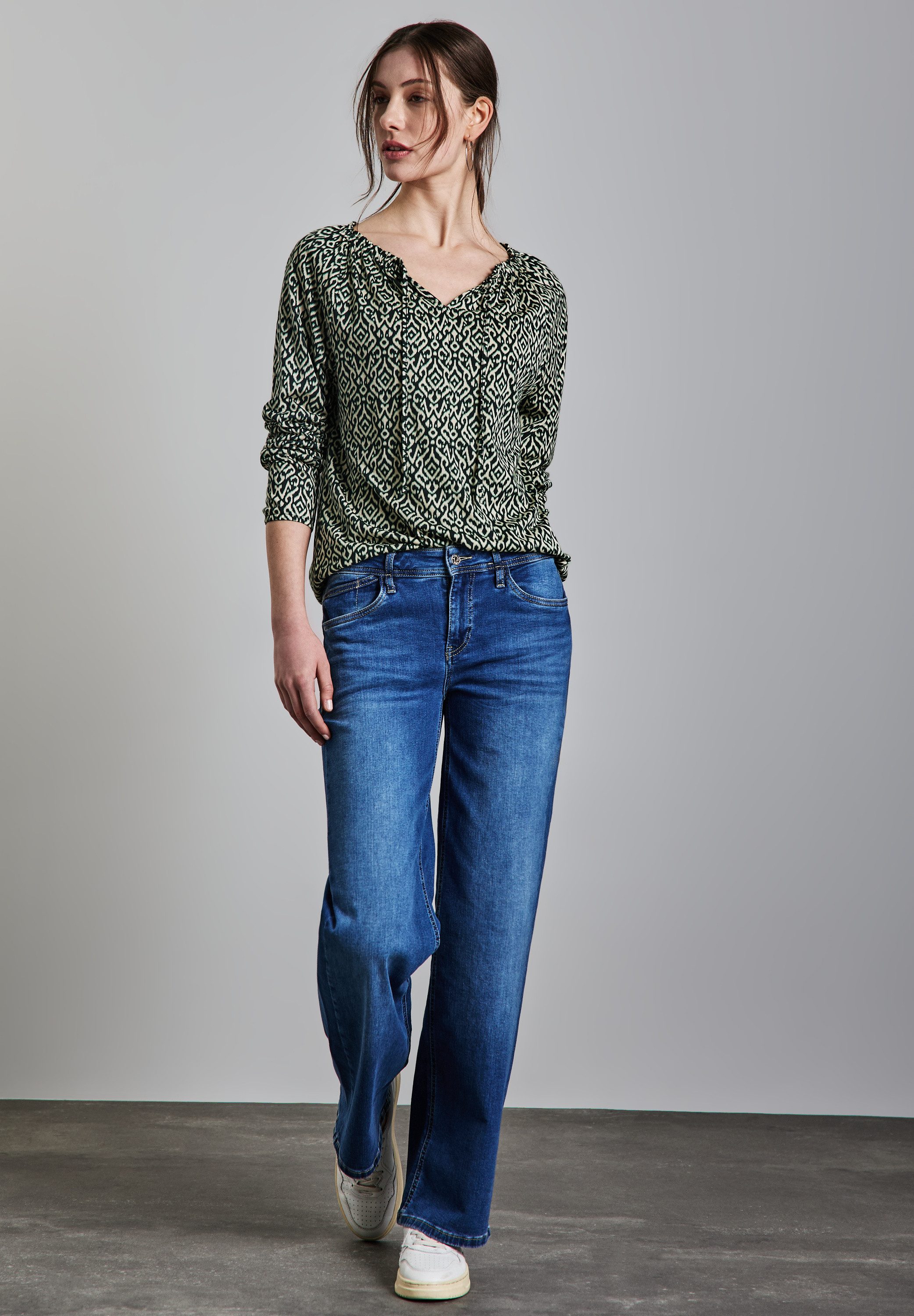 STREET ONE Shirt met lange mouwen met print all-over