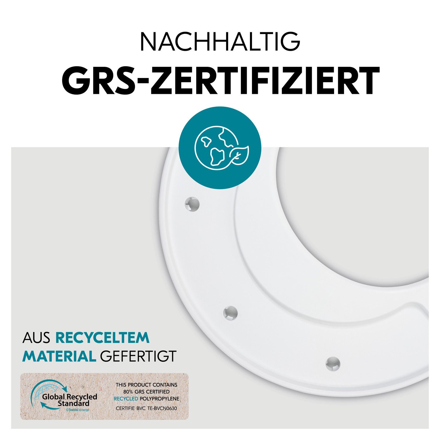 Hauck Kinderstoeltafeltje Alpha Play Tray, White van gerecycled materiaal