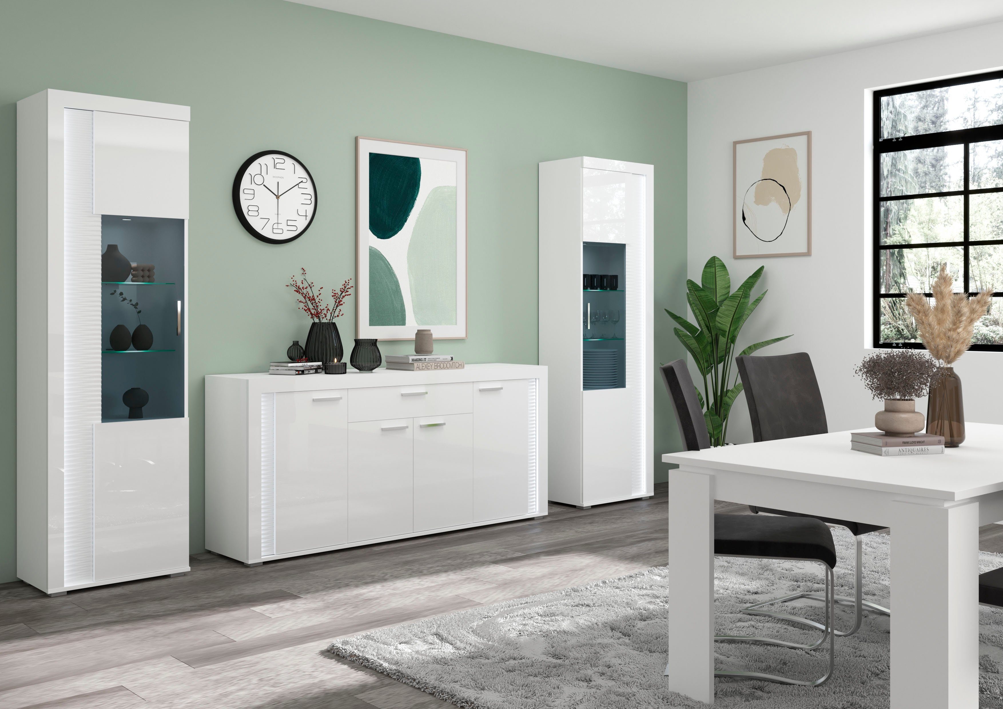 INOSIGN Dressoir Viborg, Breedte 182 cm, inclusief verticale frontverlichting