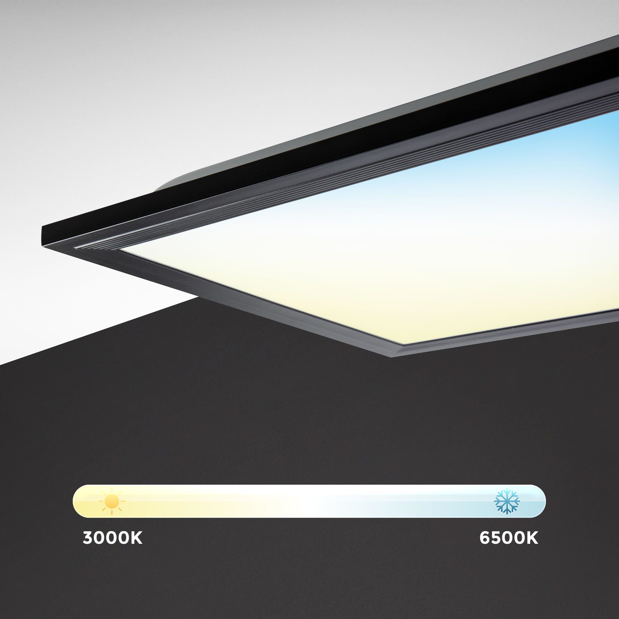 B.K.Licht Led-plafondlamp BKL1498 CCT plafondlamp met afstandsbediening, ultra dun, LED paneel
