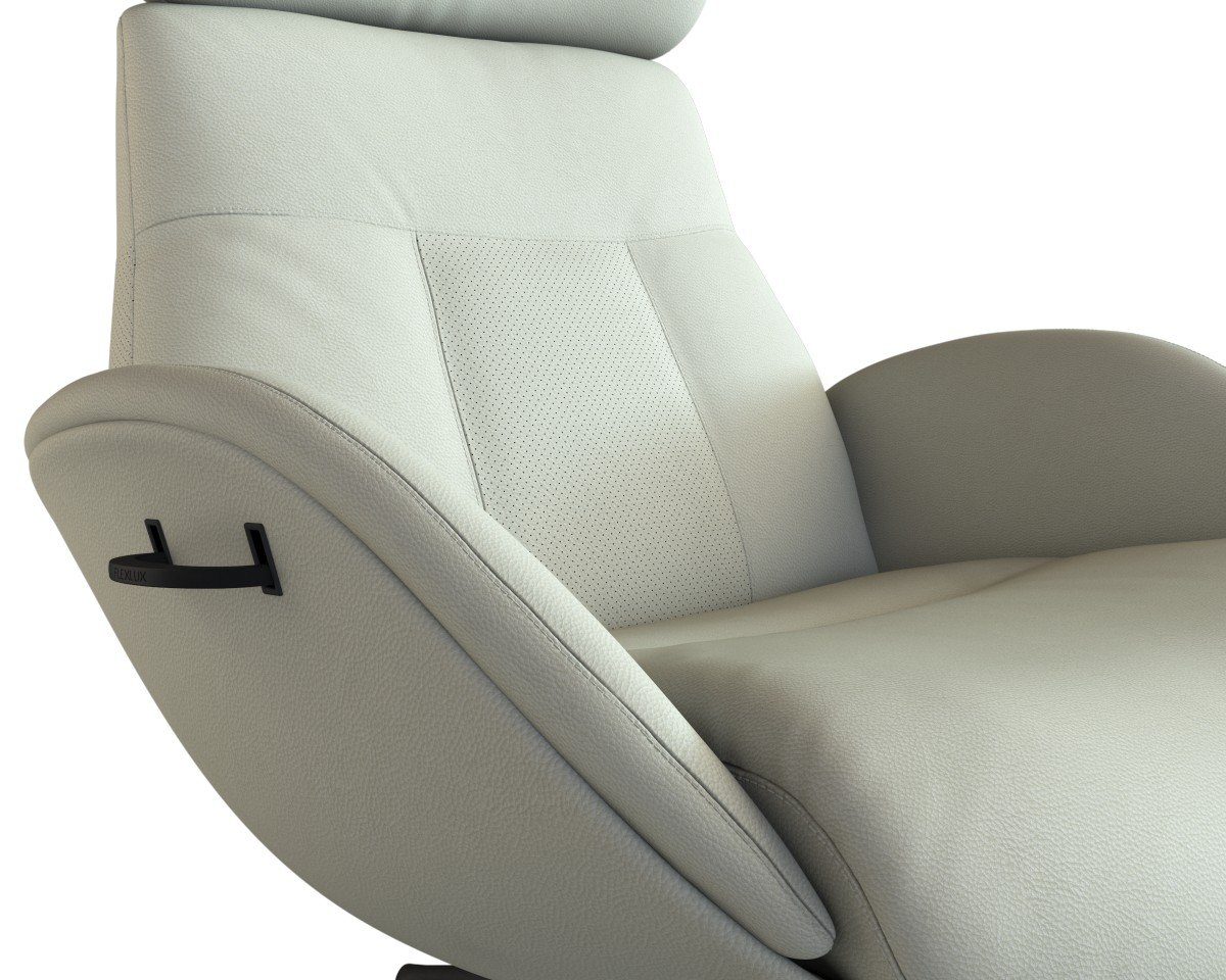 FLEXLUX Relaxfauteuil Relaxchairs Elegant Eersteklas comfort, rug- en hoofdsteunverstelling, draaibaar, zwarte voet