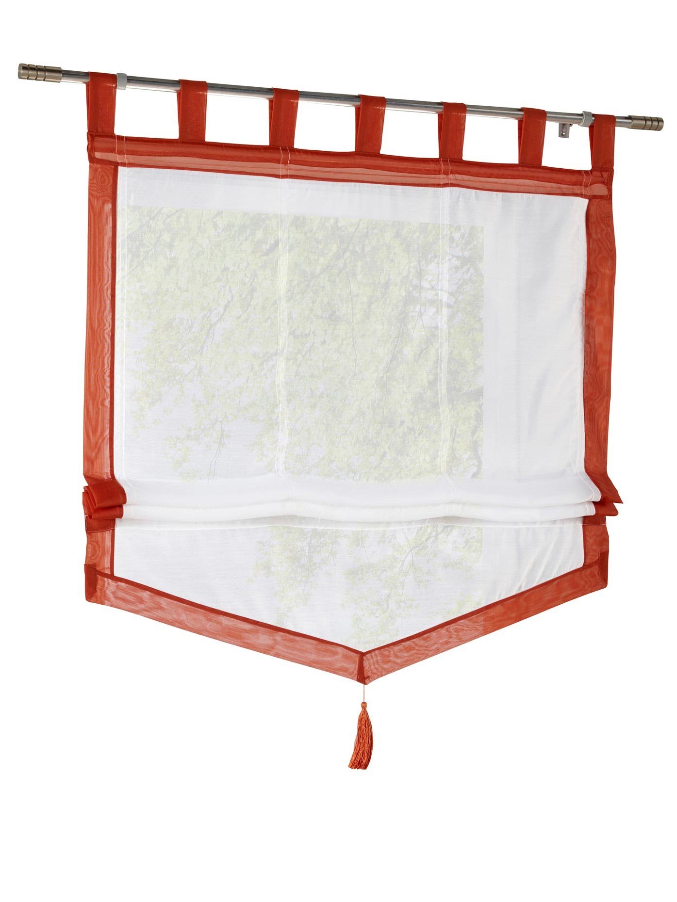 heine home Romeins rolgordijn (1 stuk) vouwgordijnen & jaloezieën maat 100 cm x 130 cm wit