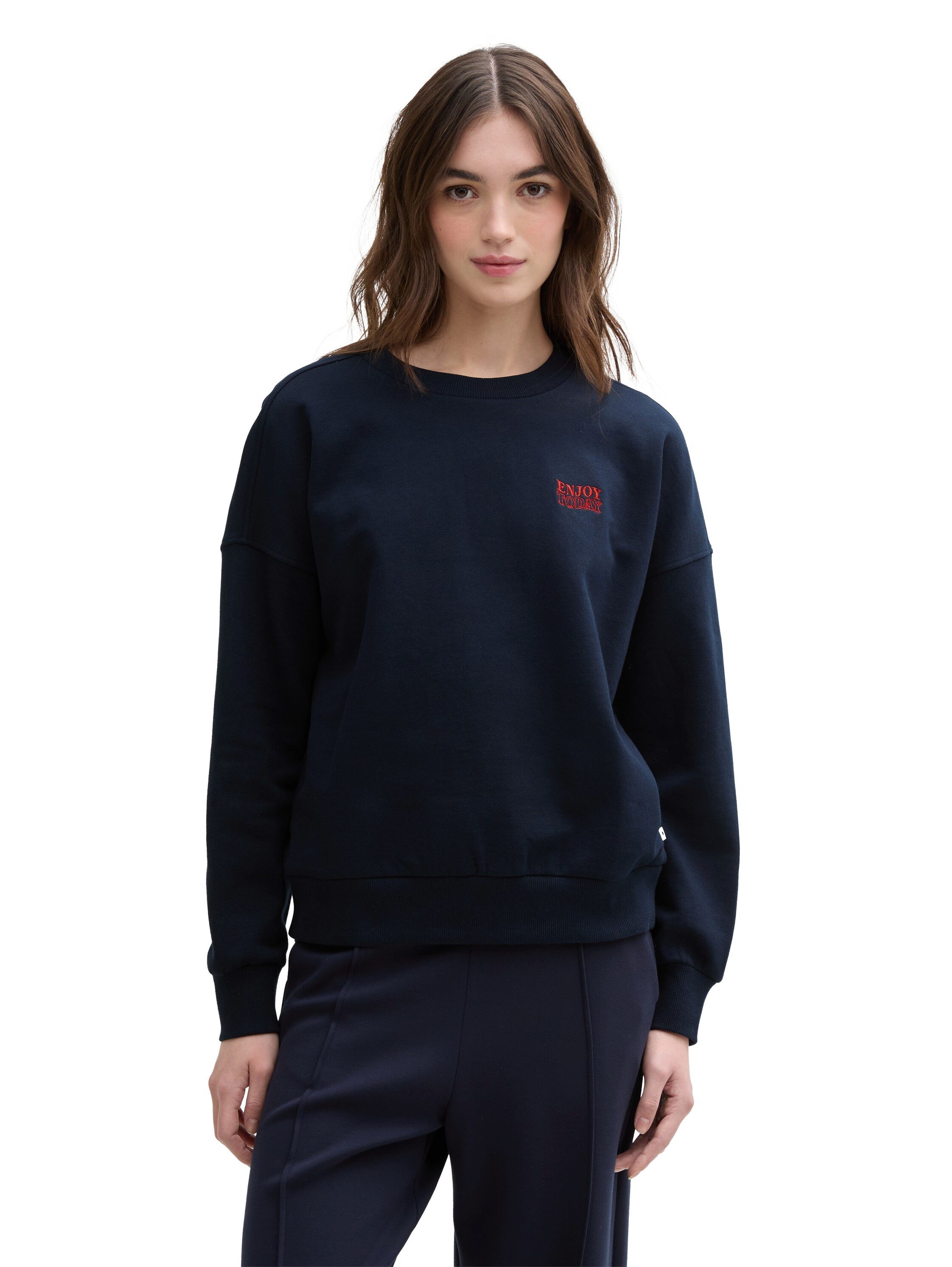 Tom Tailor Denim Sweatshirt van zacht katoen