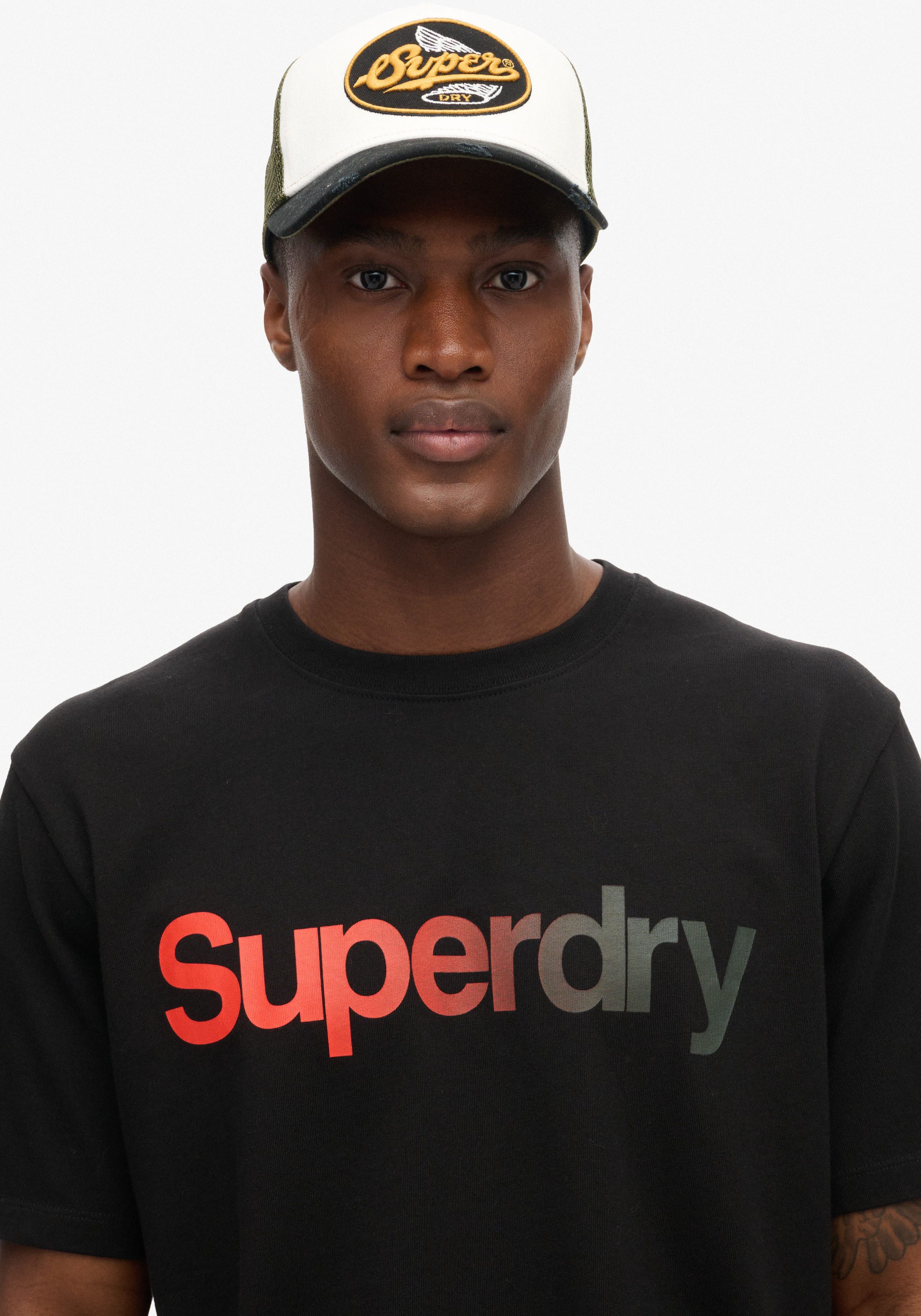 Superdry Shirt met ronde hals CORE LOGO FADE LOOSE TEE