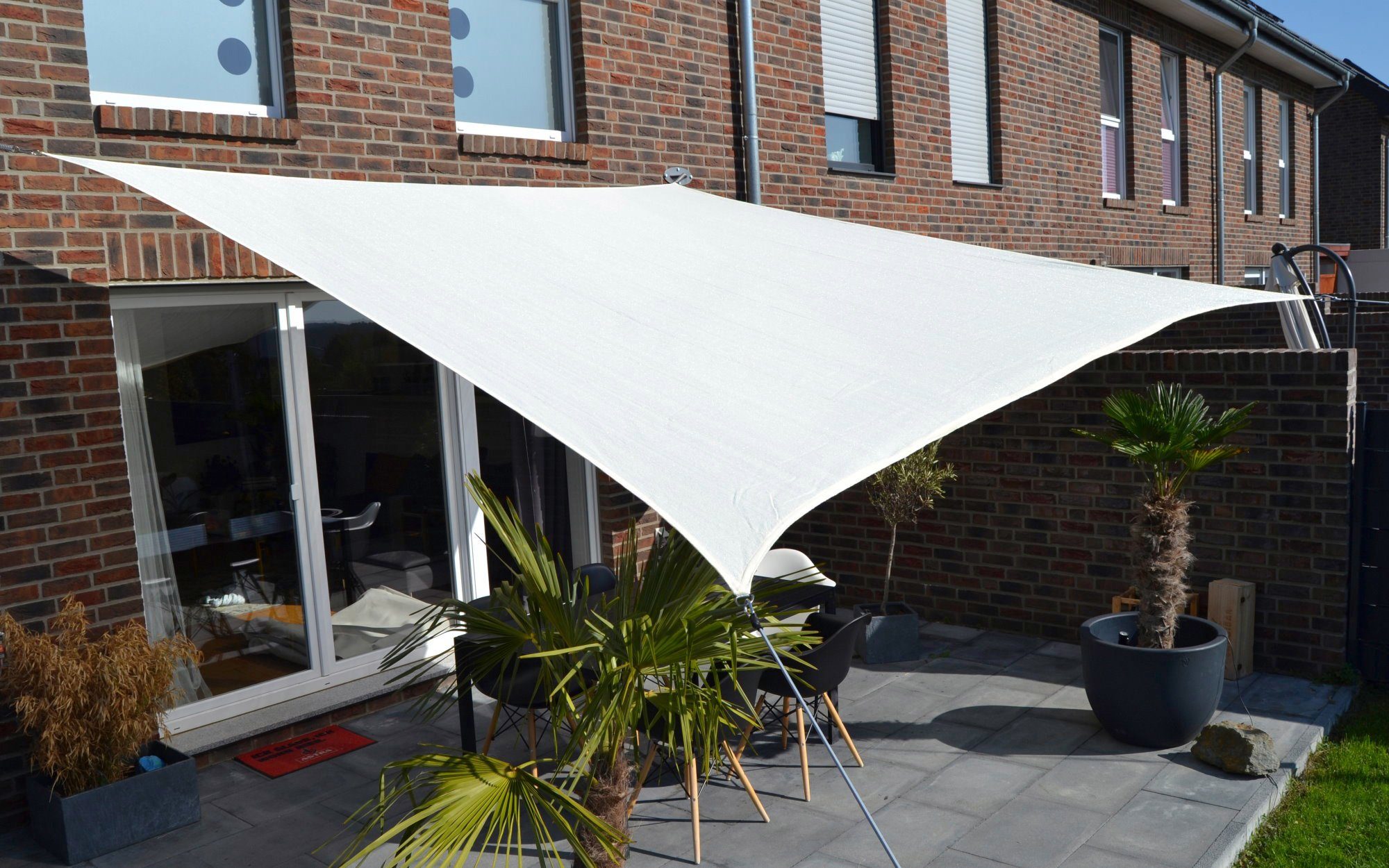 Floracord Schaduwdoek BxT: 360x360 cm, crème-wit