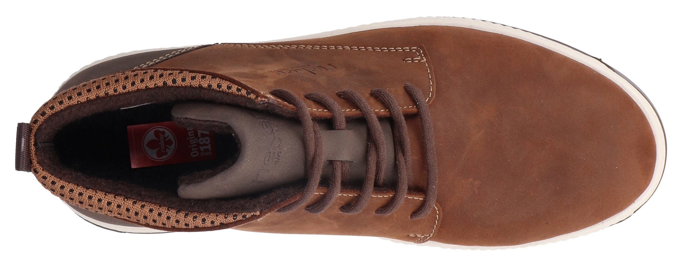 Rieker Hoge veterschoenen met zacht verdikte rand