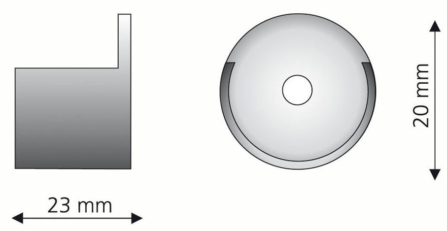 Liedeco Gordijnroedehouder Wandsteun, wandhouder voor 16 mm gordijnroedes "Skandinavia" (1 stuk)