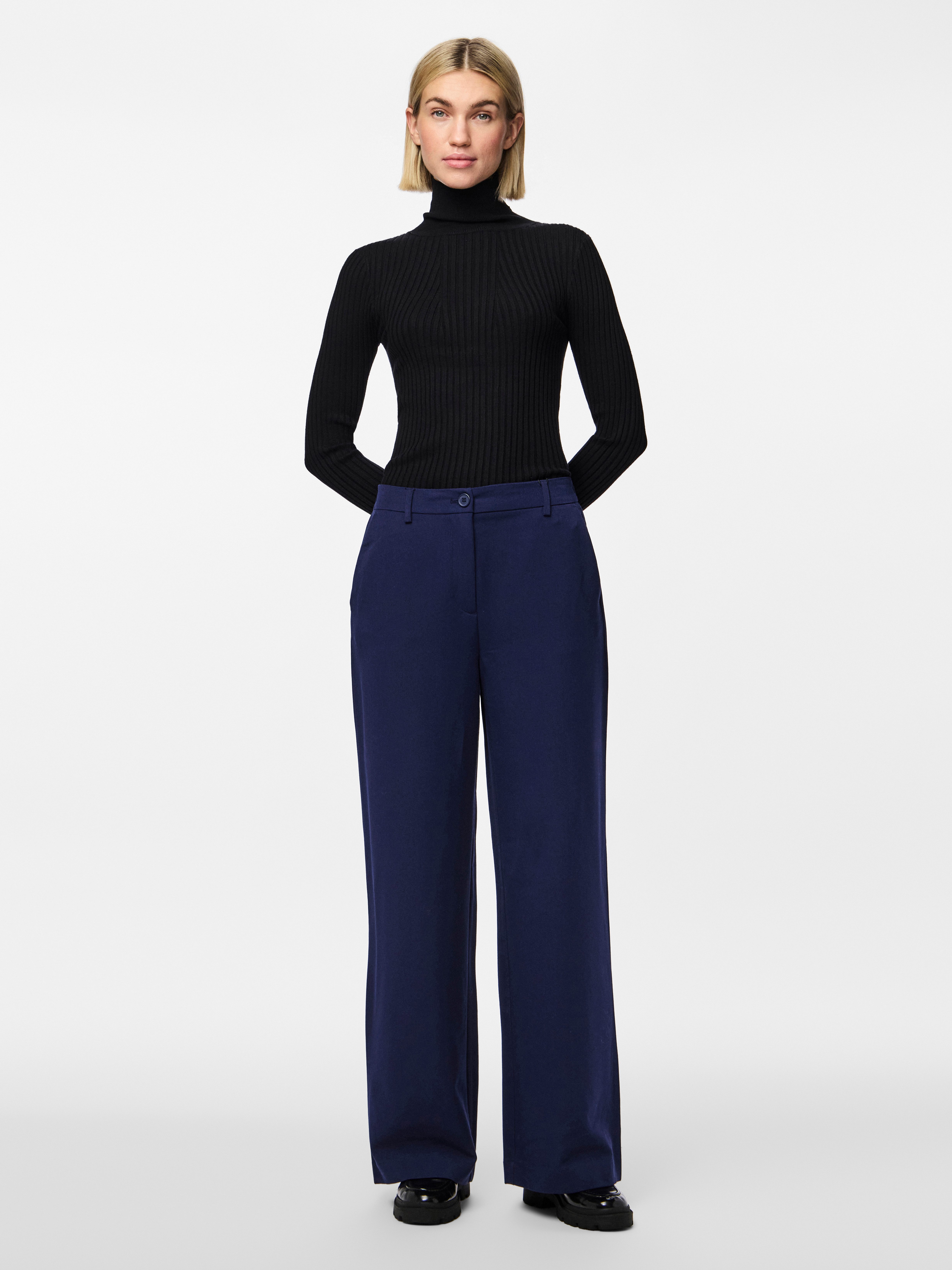 pieces Pantalon PCKAMIL HW WIDE PANT NOOS